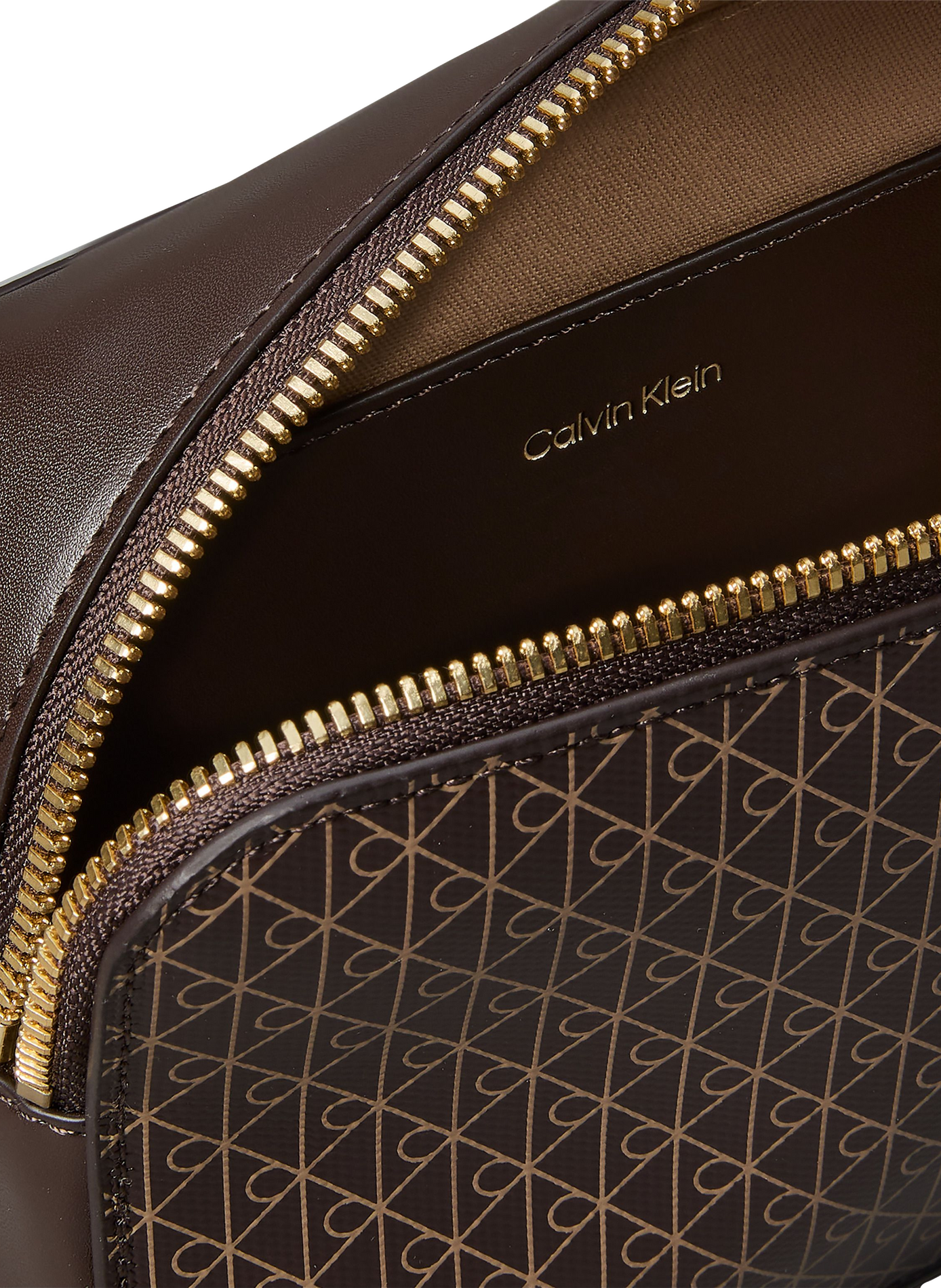 Sac bandoulière à imprimé logo  CALVIN KLEIN Marron
