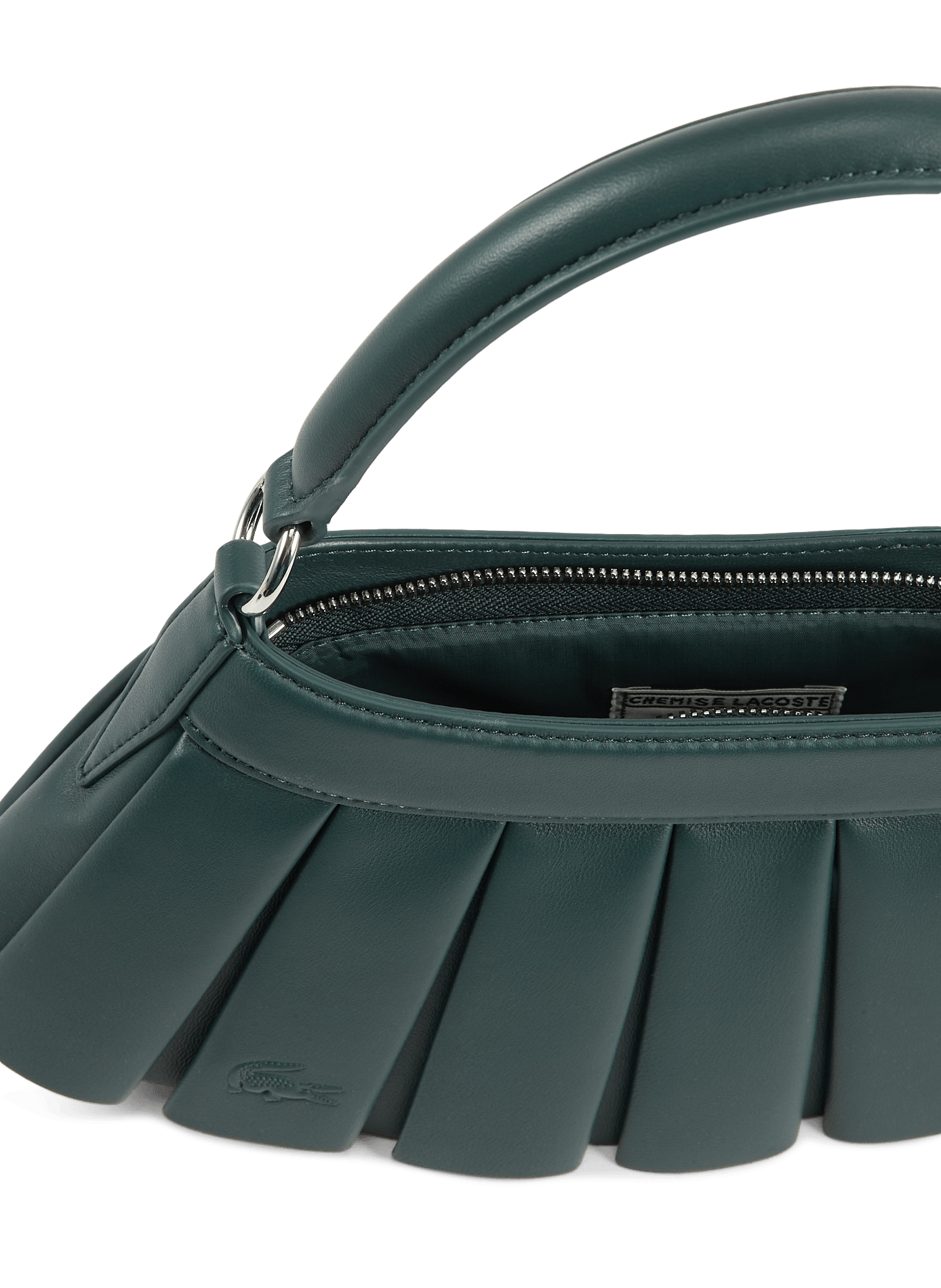 sac à main en cuir LACOSTE Vert