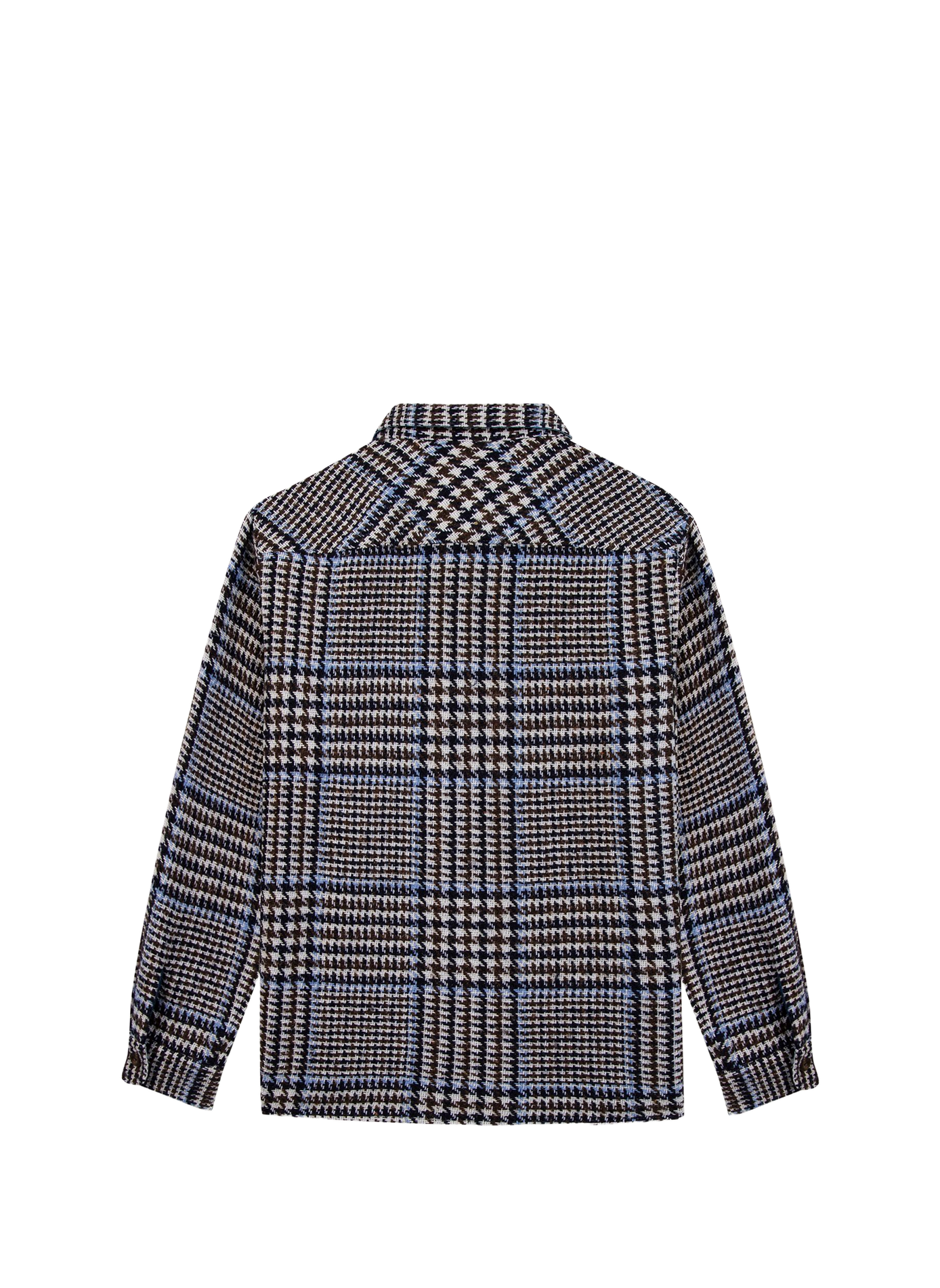 Straight shirt with classic collar in houndstooth pattern MAISON LABICHE Blue