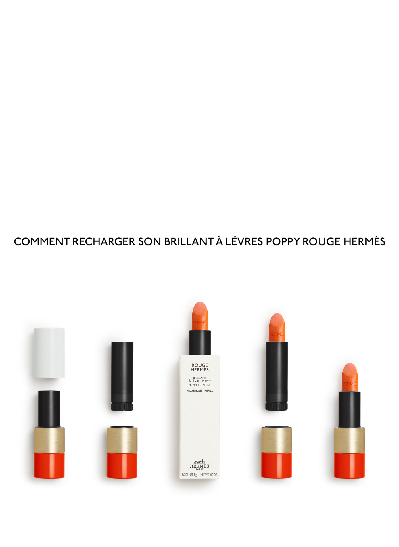 Rouge Hermès, recharge brillant à lèvres Poppy HERMÈS No color