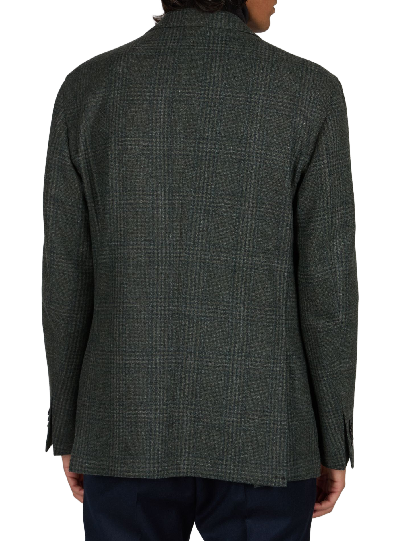 Straight wool blazer with patterns BOGLIOLI Green