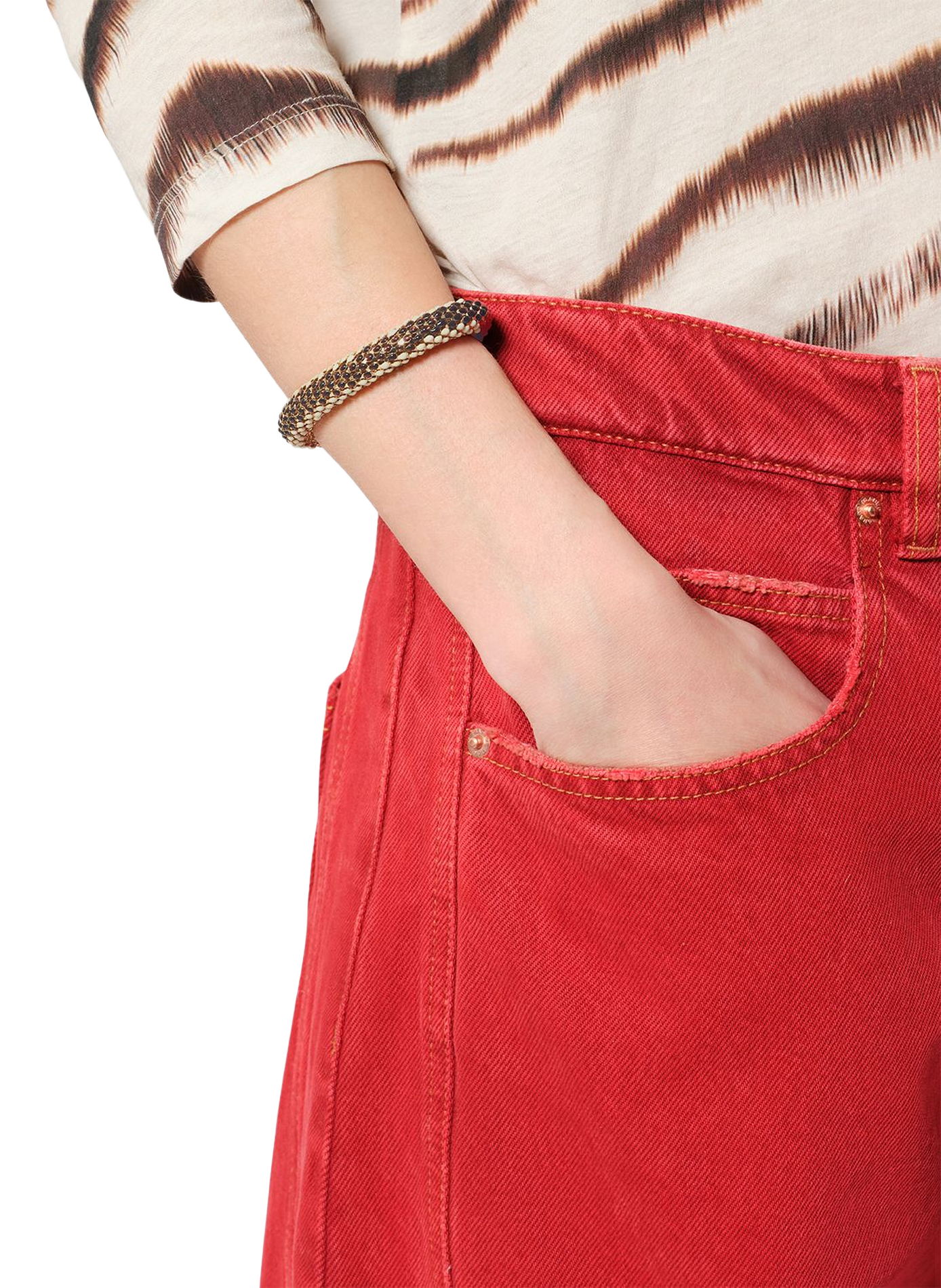 Doria braided-effect bangle bracelet ISABEL MARANT Red