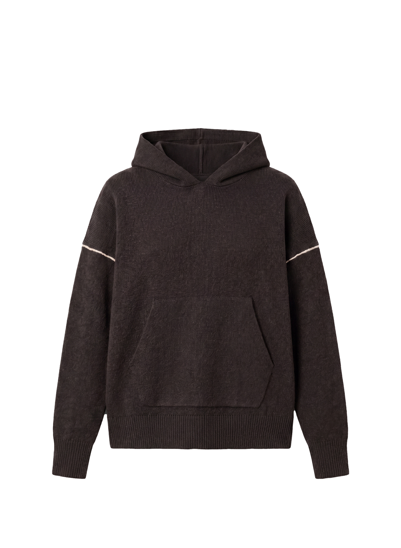 Pull droit à capuche  CALVIN KLEIN Gris