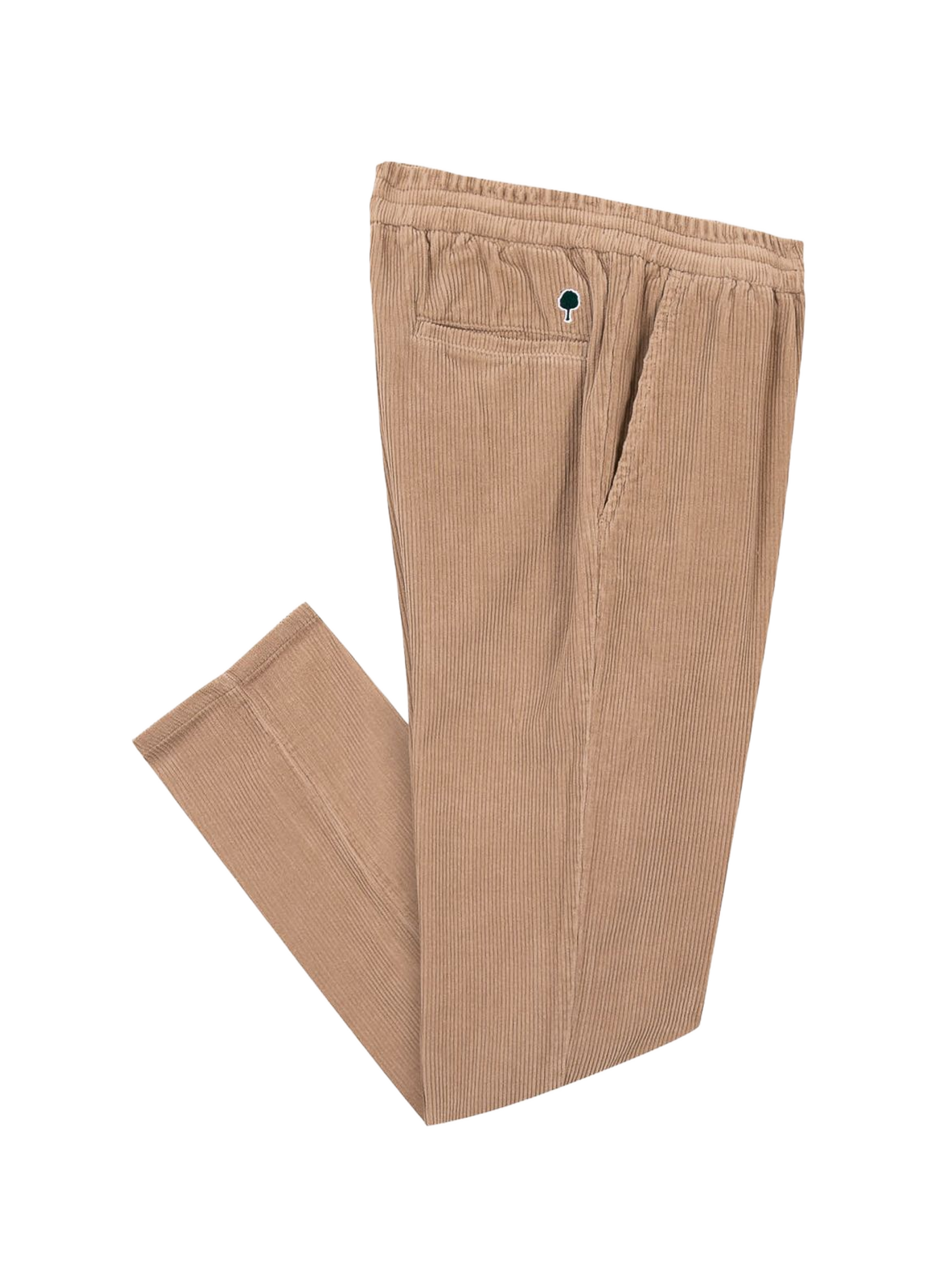 Pantalon droit en velours côtelé FAGUO Beige
