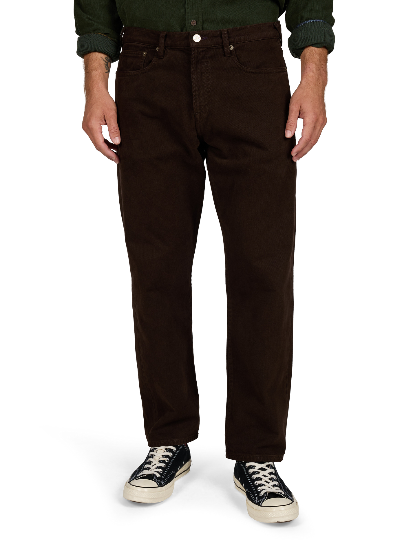 Wijde katoenen jeans PAUL SMITH Bruin