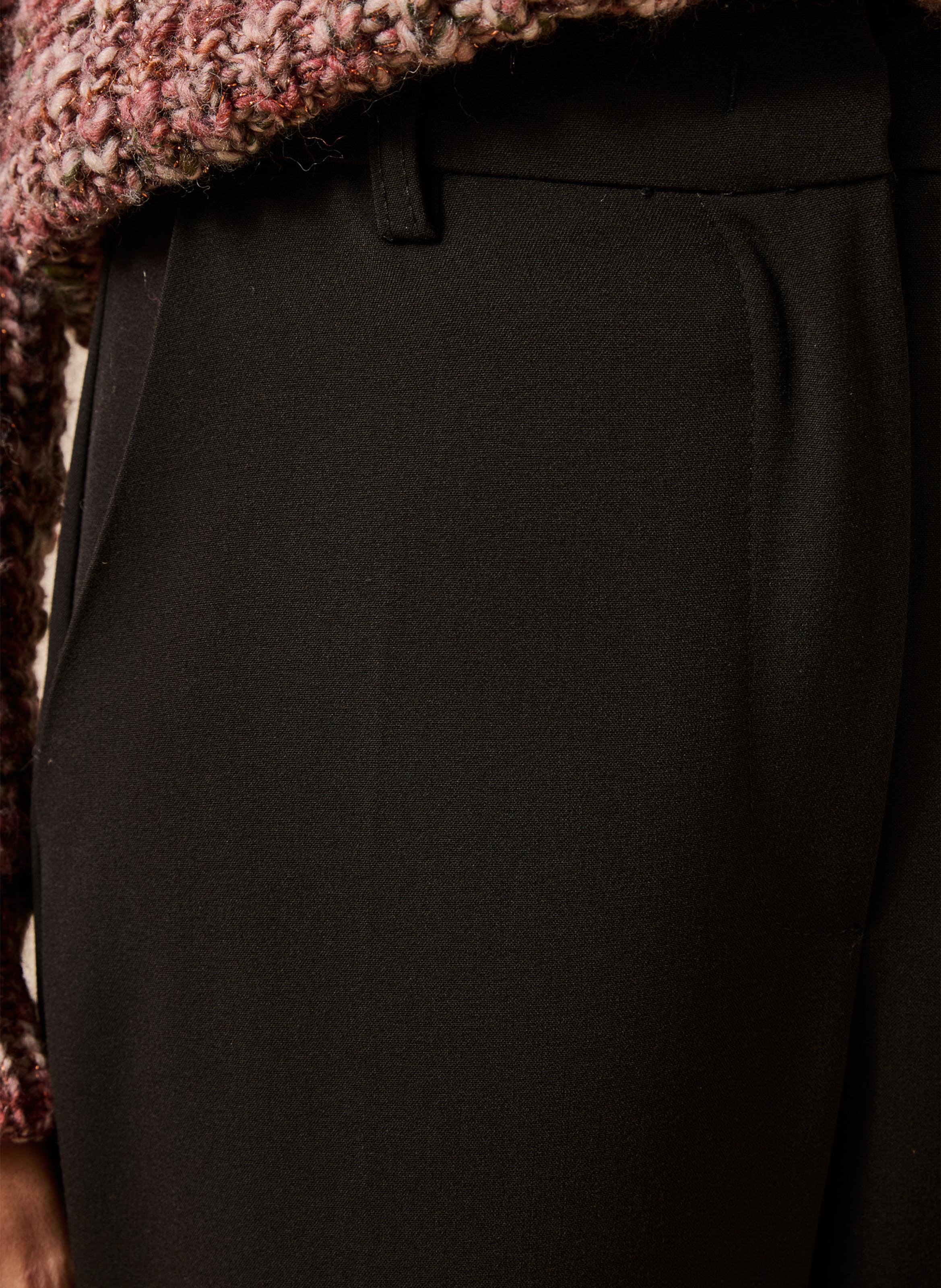 Wijde broek met omslag LA FEE MARABOUTEE Zwart