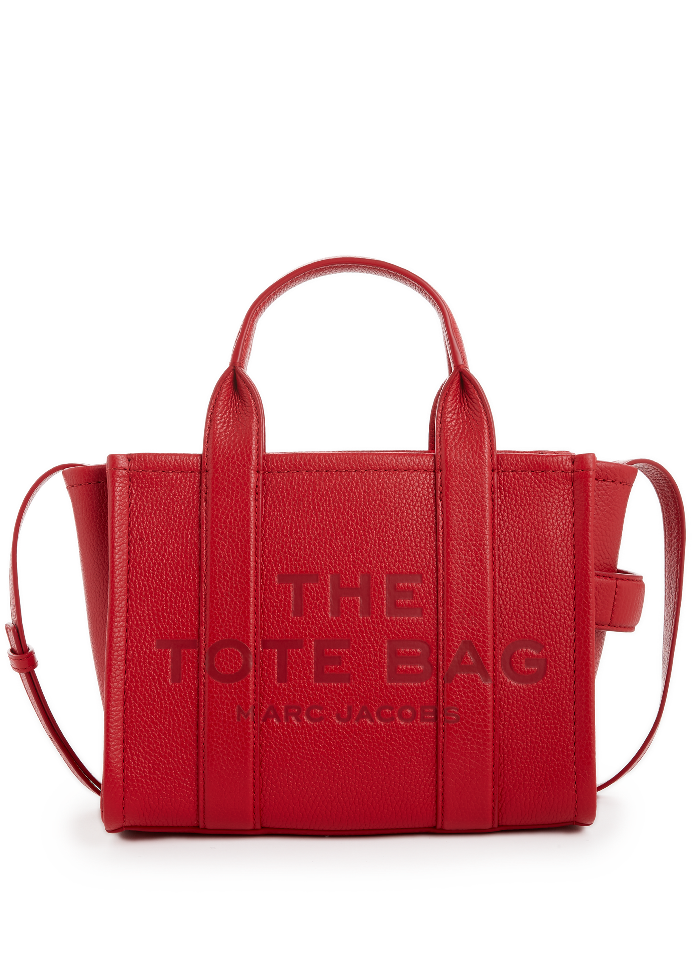 The Leather Mini Tote Bag THE SMALL TOTE True red