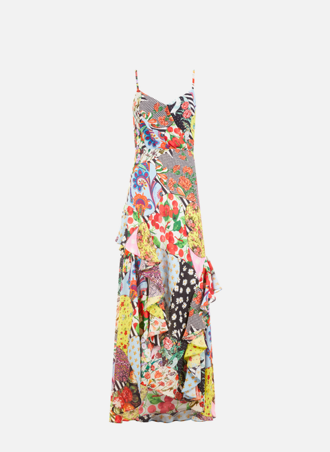 فستان طويل مطبوع متعدد الألوان من MOSCHINO JEANS 