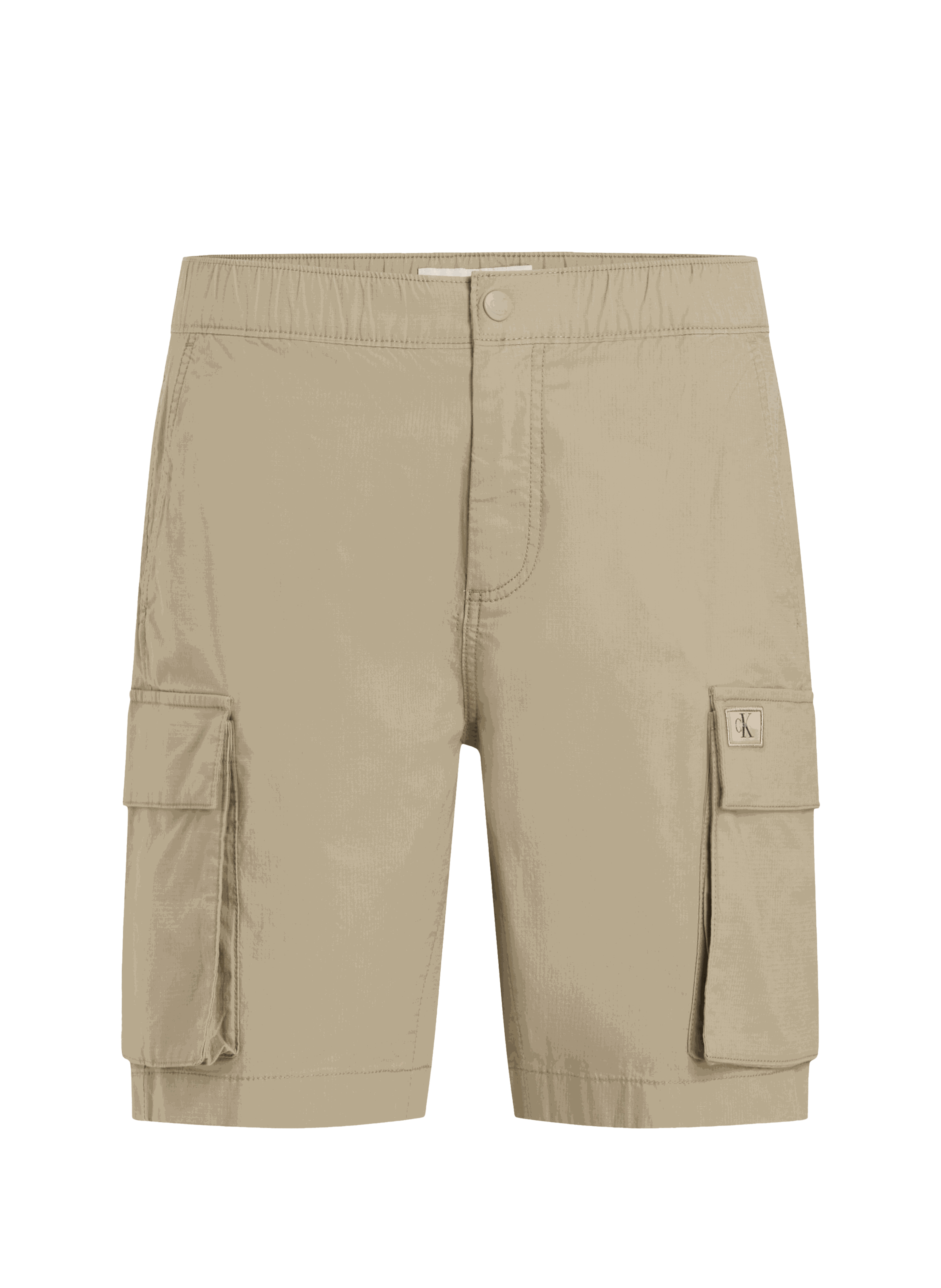 Straight cotton blend shorts CALVIN KLEIN Beige