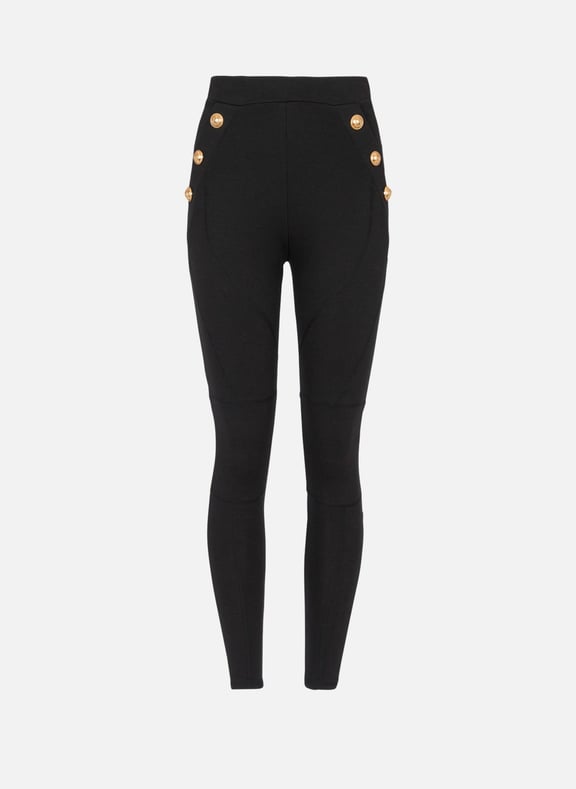 Legging 6boutons en jersey Noir by BALMAIN BALMAIN Legging 6boutons en jersey Noir