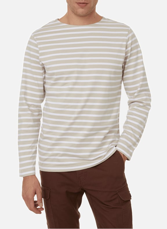 Long-sleeved cotton T-shirt Beige by DOCKERS DOCKERS Long-sleeved cotton T-shirt Beige