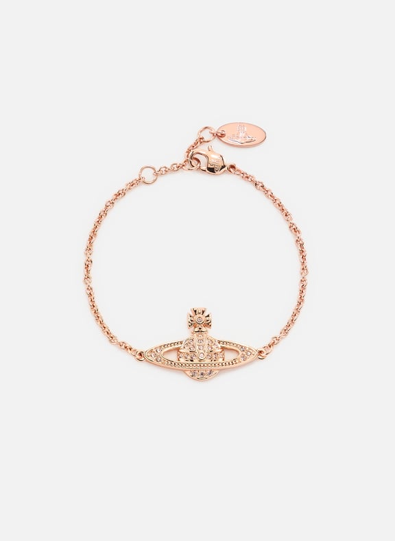 Bracelet Mini Bas Relief Chain Rose by VIVIENNE WESTWOOD VIVIENNE WESTWOOD Bracelet Mini Bas Relief Chain Rose