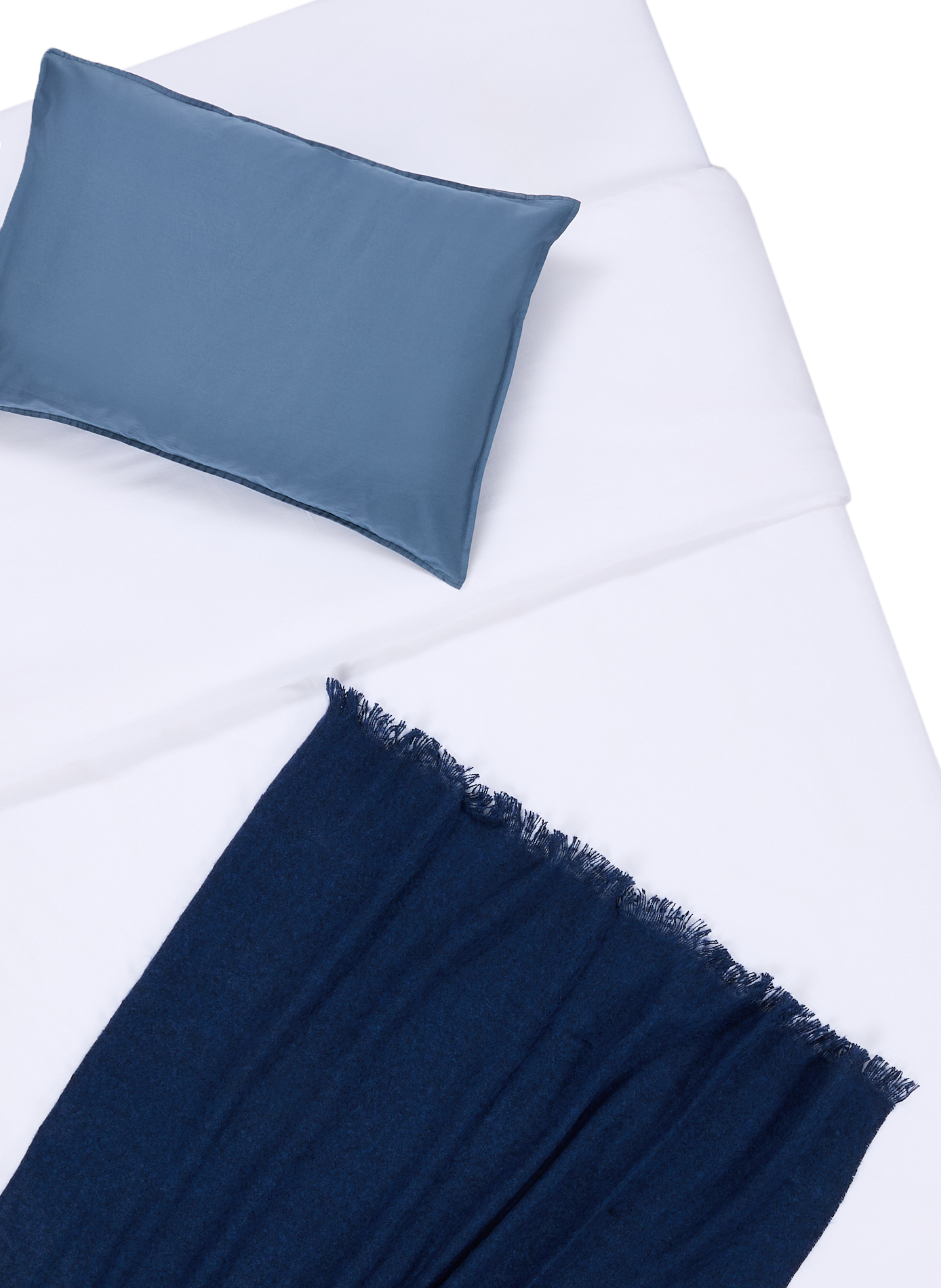 Plaid effet mohair AU PRINTEMPS PARIS Bleu