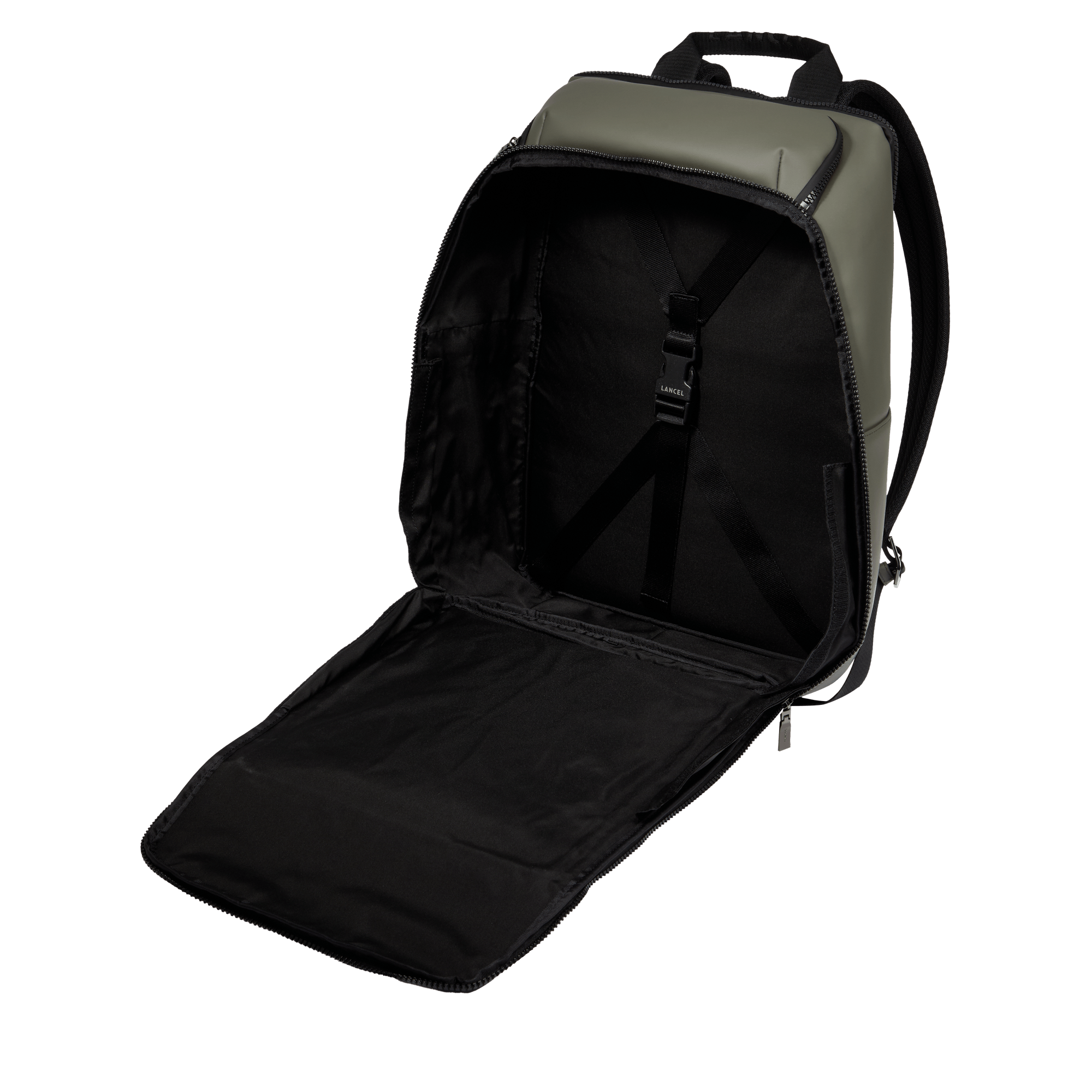 Sac à dos convertible 2 zip victor de lancel en cuir LANCEL Gris