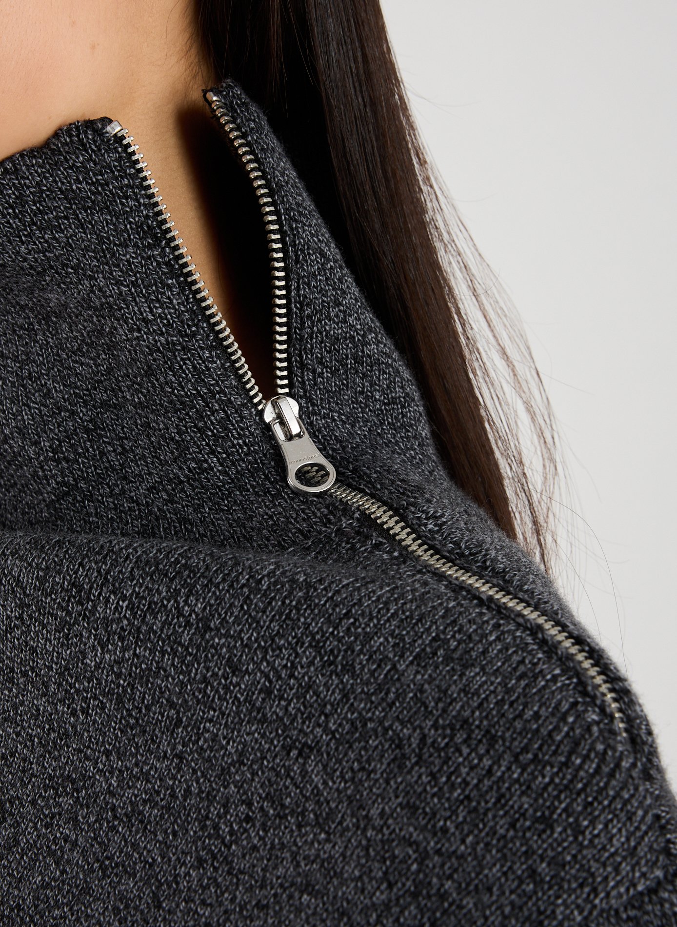 Straight wool jumper COURRÈGES Grey