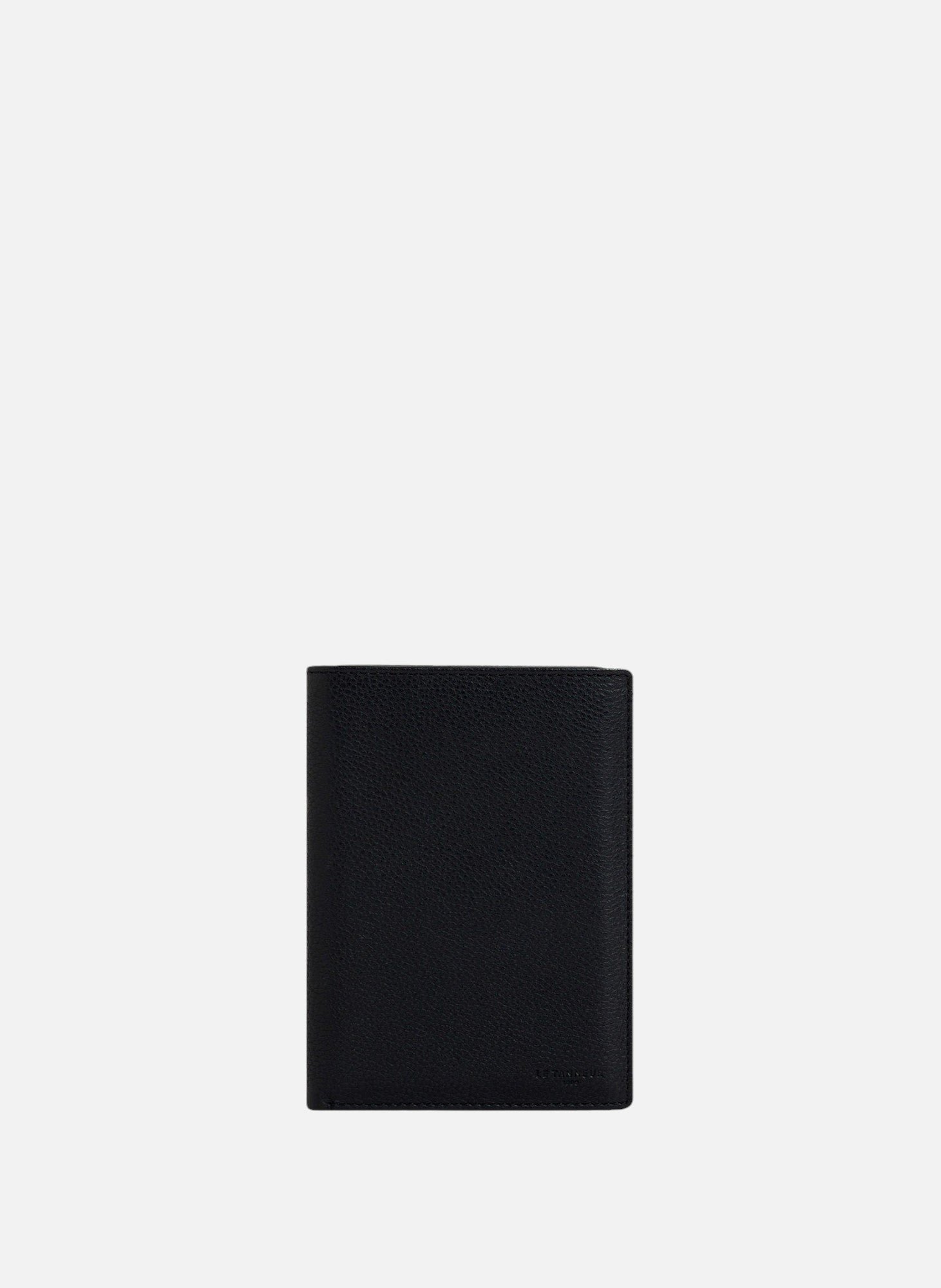 Portefeuille zippé charles en cuir grainé LE TANNEUR Noir