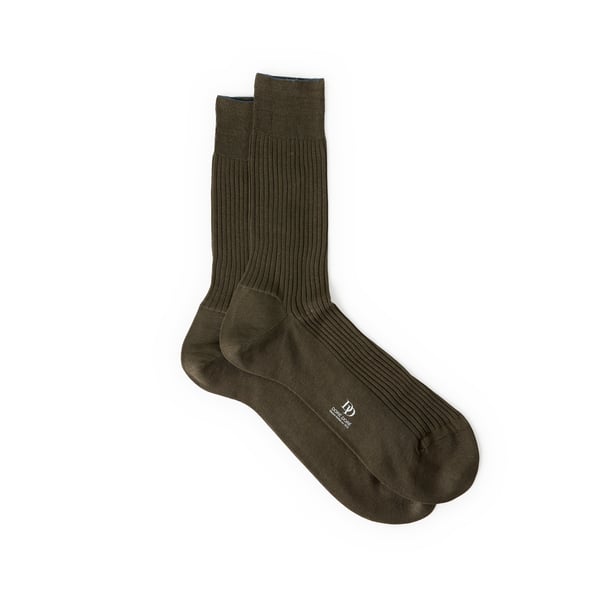 Chaussettes mi-hautes côtelées en coton Chaussettes mi-hautes côtelées en coton