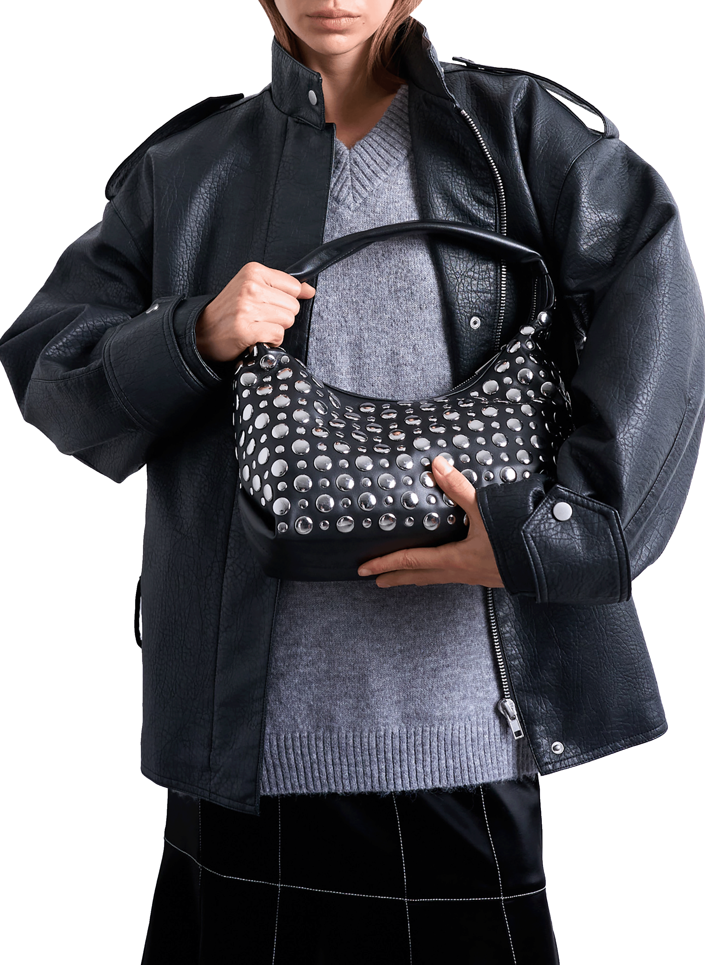 TOPSHOP Sac épaule Black