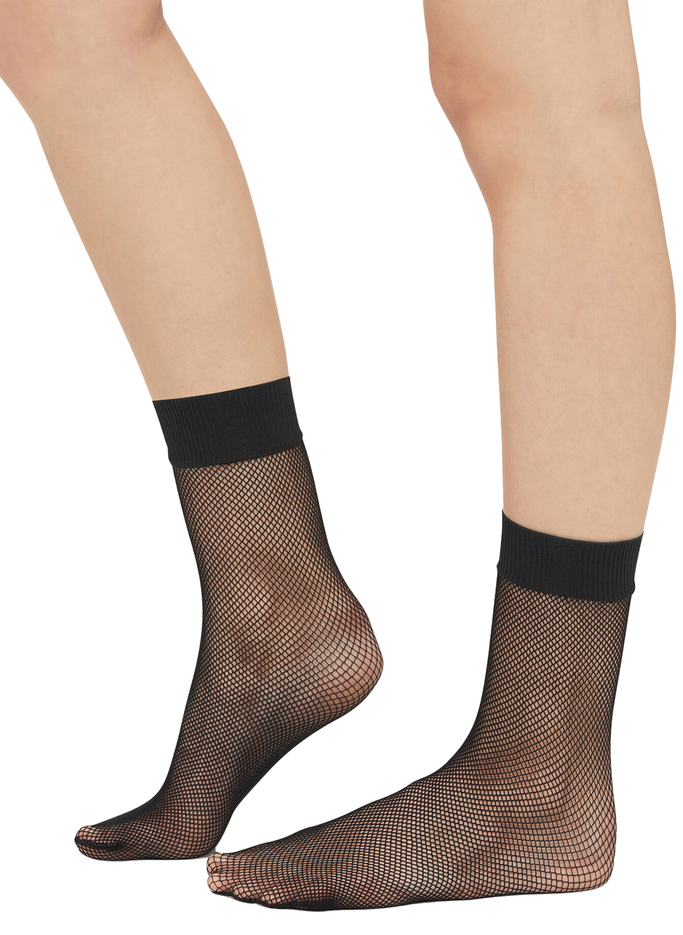 WOLFORD Chaussettes hautes motif résille Noir