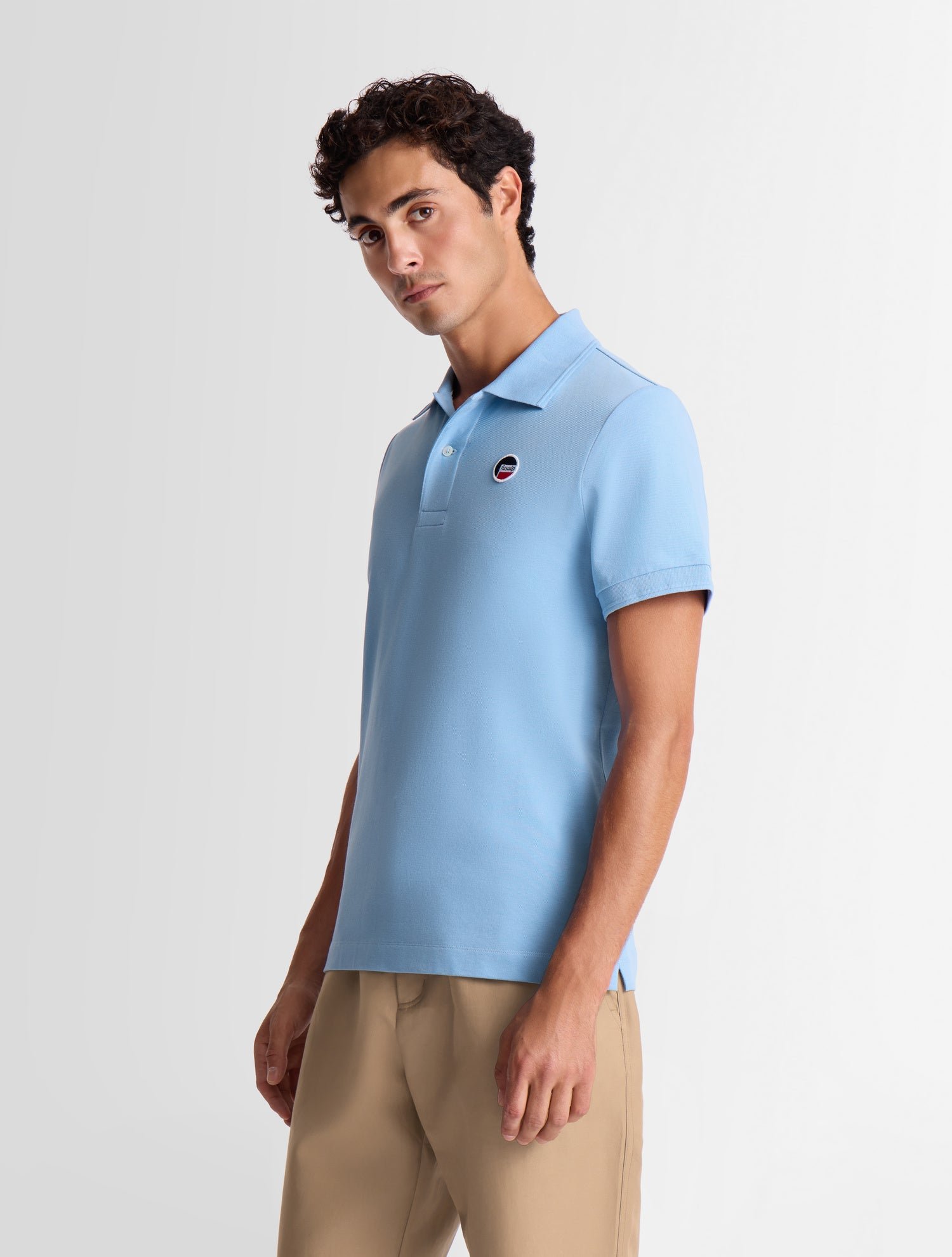 Polo manches courtes elbin col polo coupe ajustée FUSALP Bleu