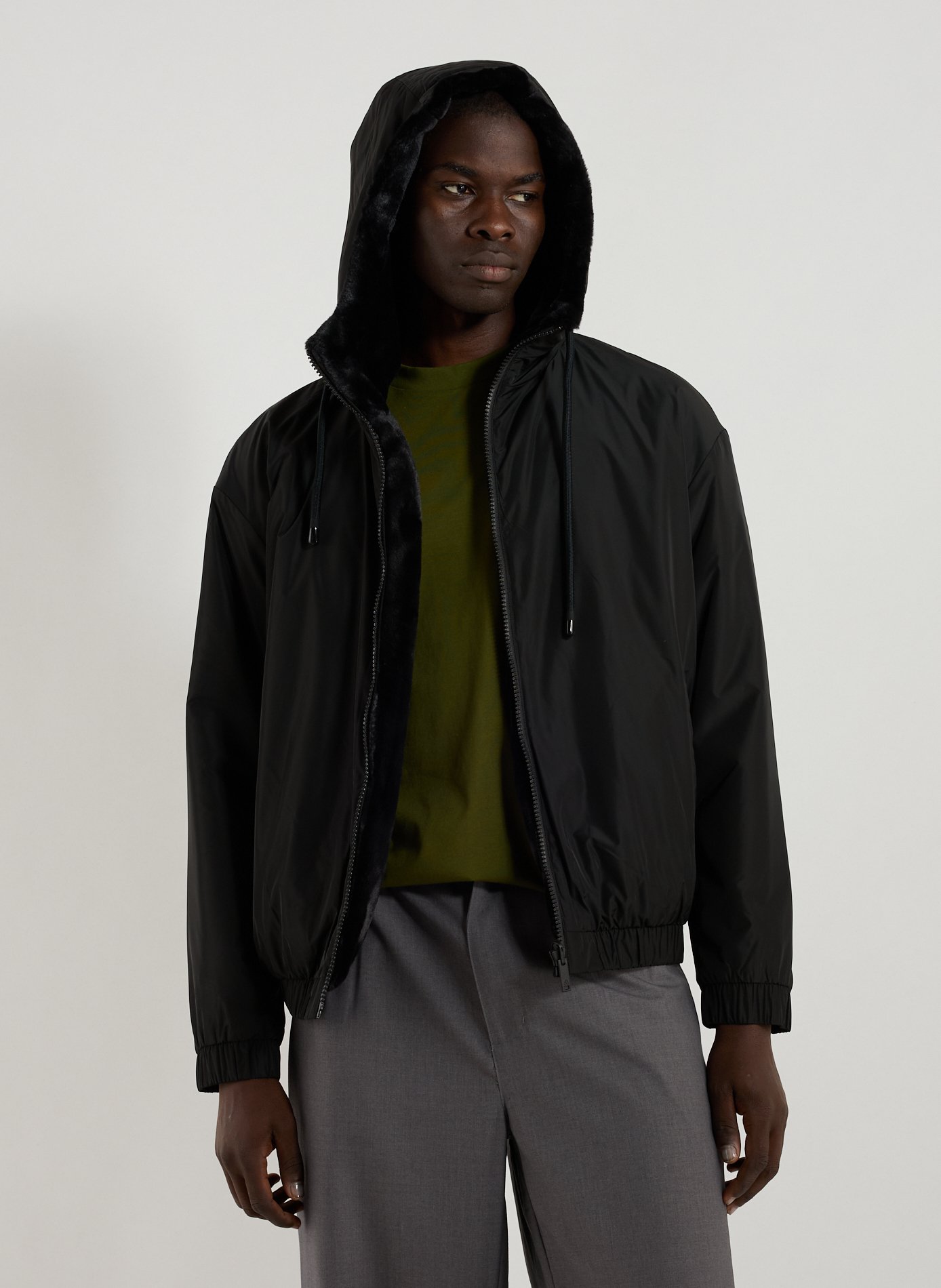 MOOSE KNUCKLES Parka à capuche Borden Bunny réversible Noir