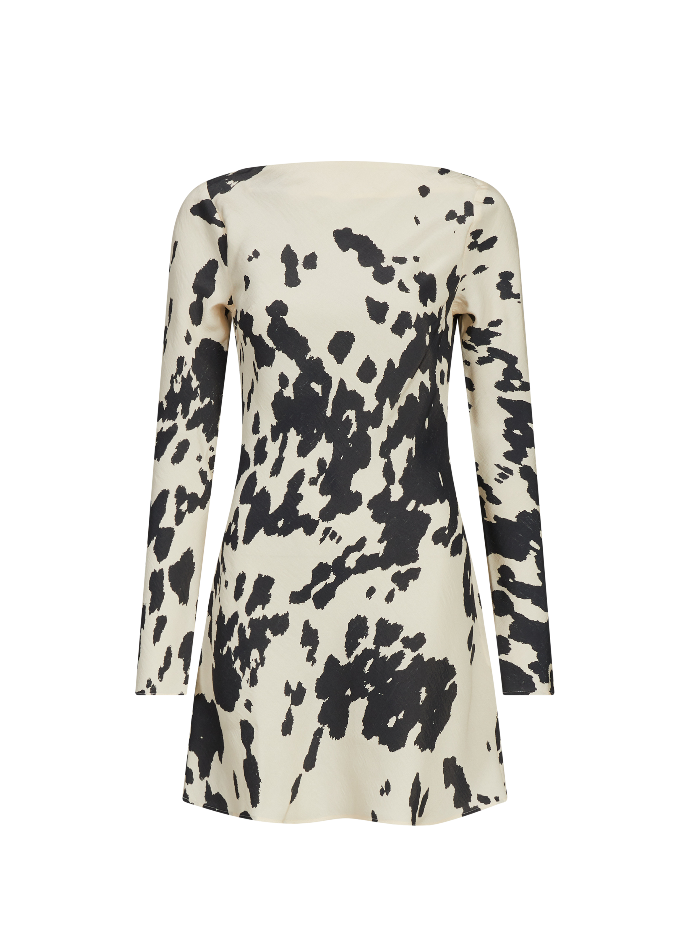 Robe courte imprimée à dos nu TOPSHOP Noir