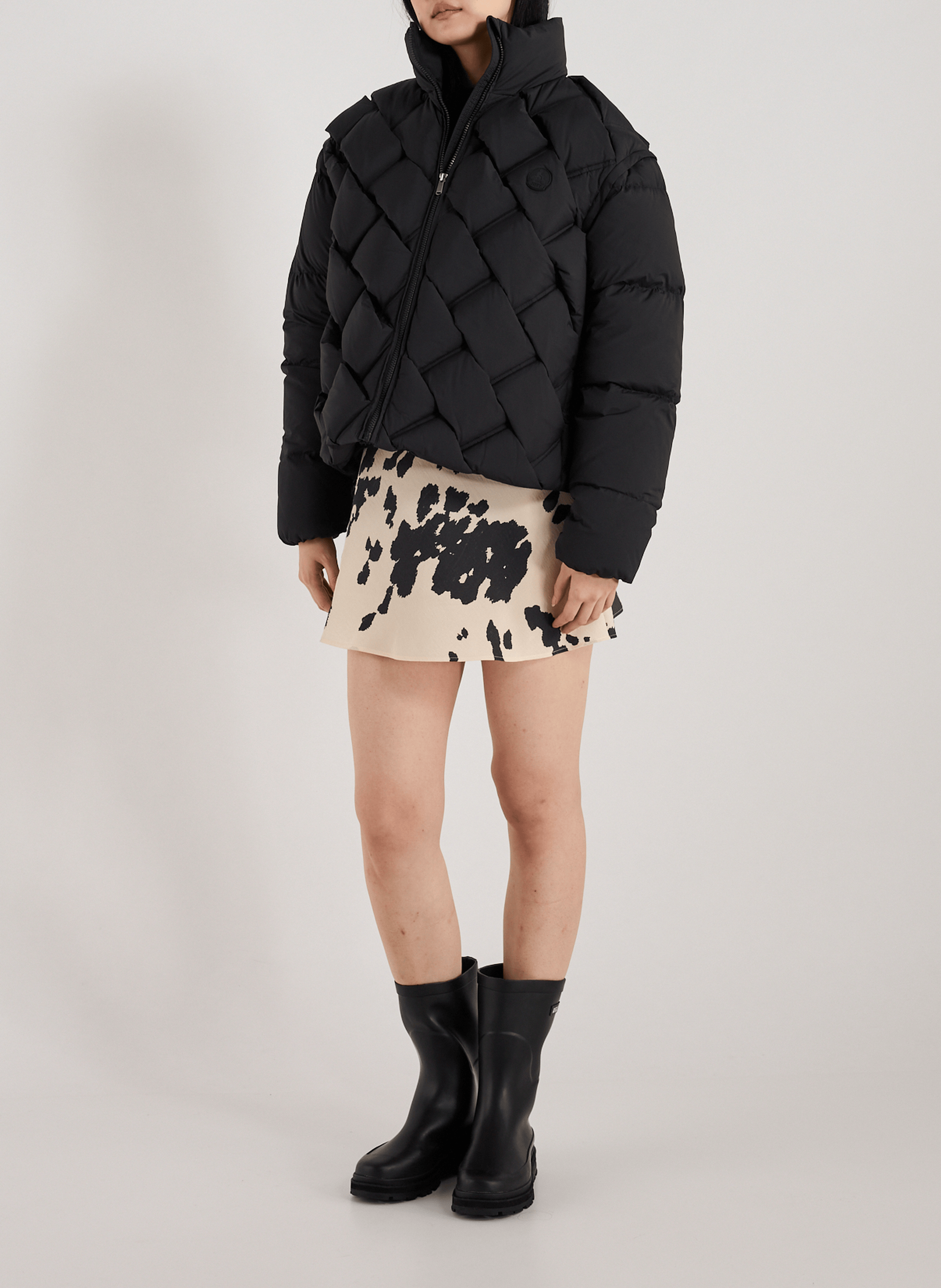 Quilted jacket with removable sleeves JOTT Black