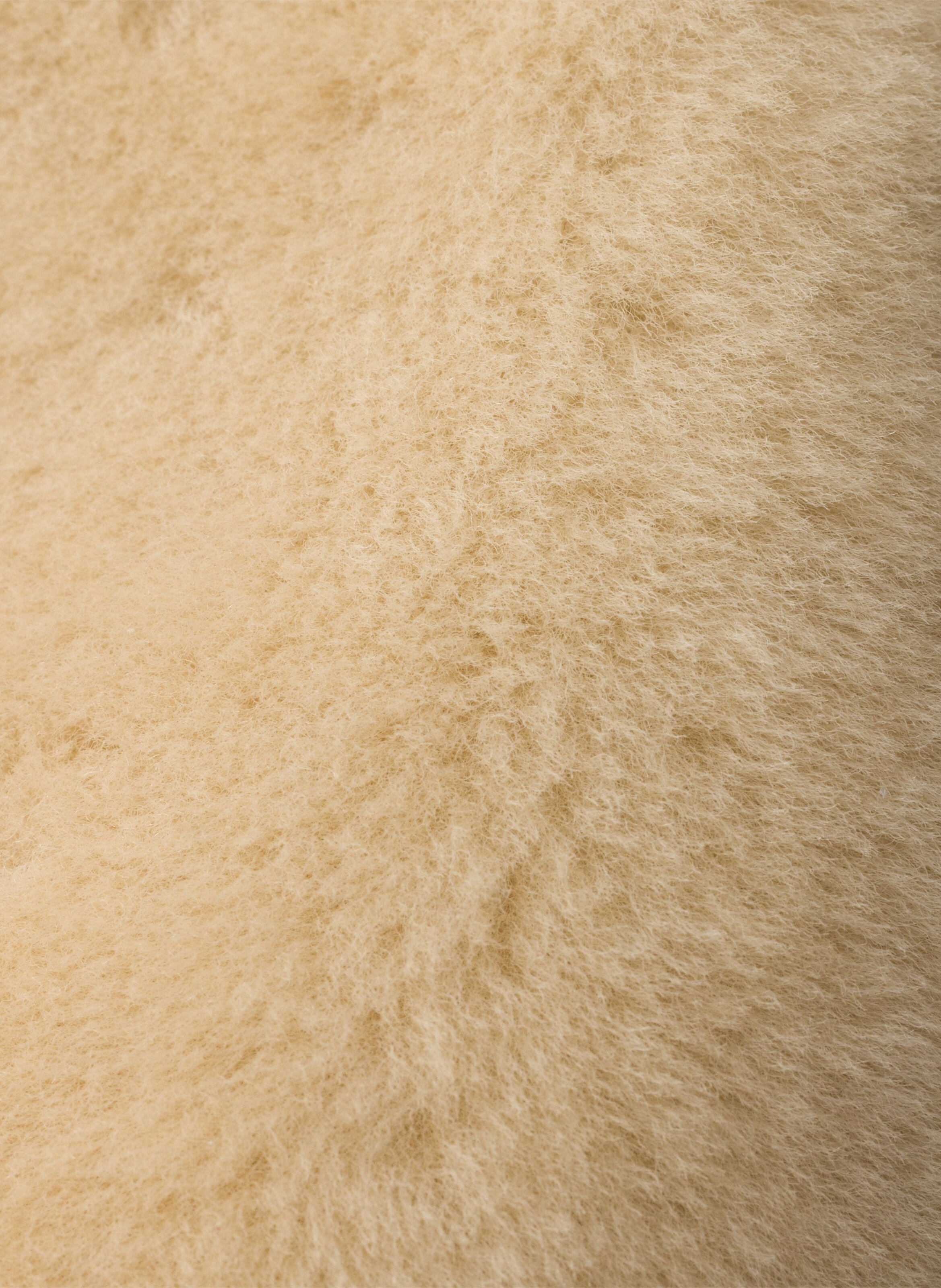 Mini sac à main en peau de mouton PRADA Beige