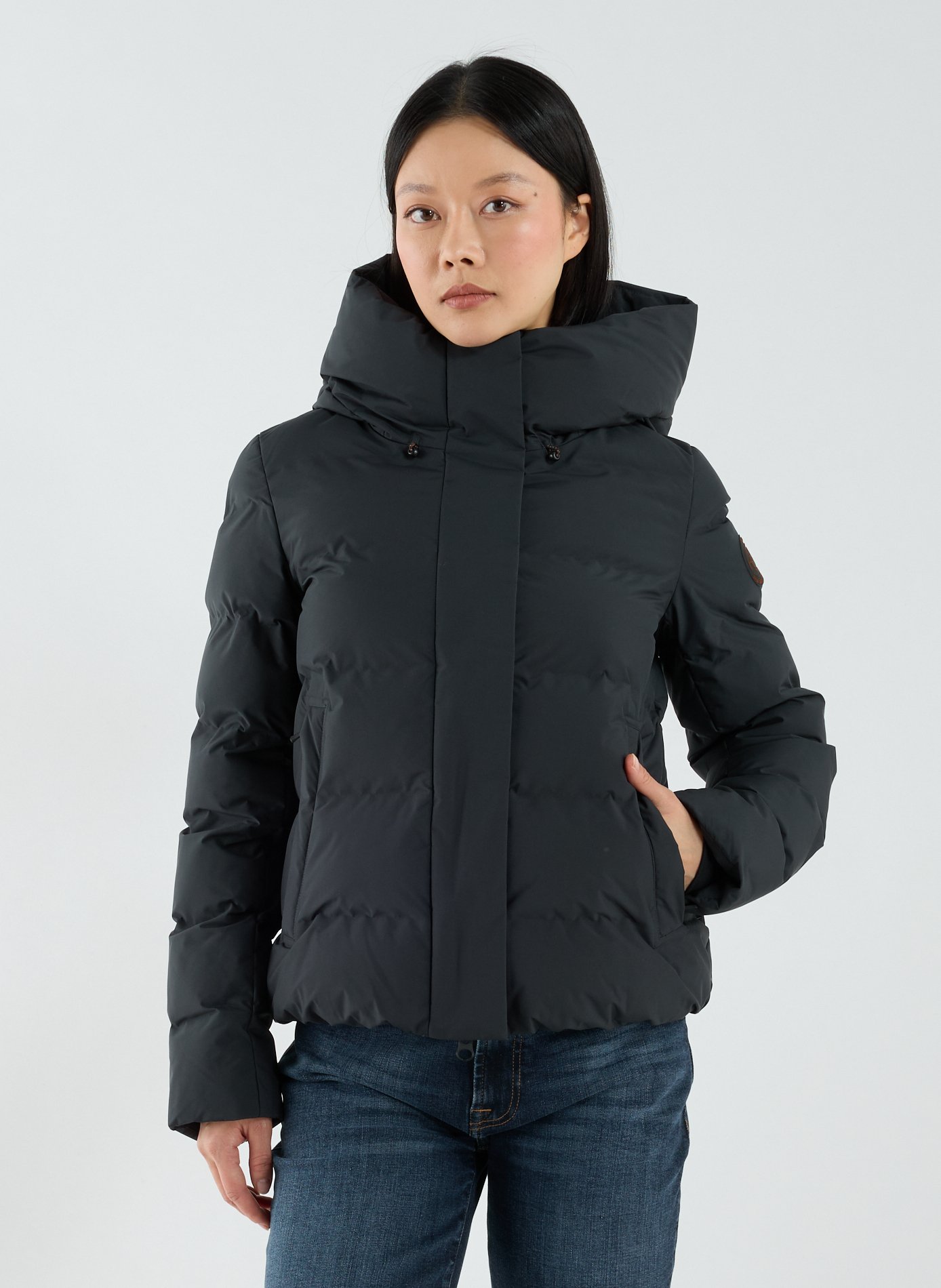 Hooded padded jacket SAVE THE DUCK Black
