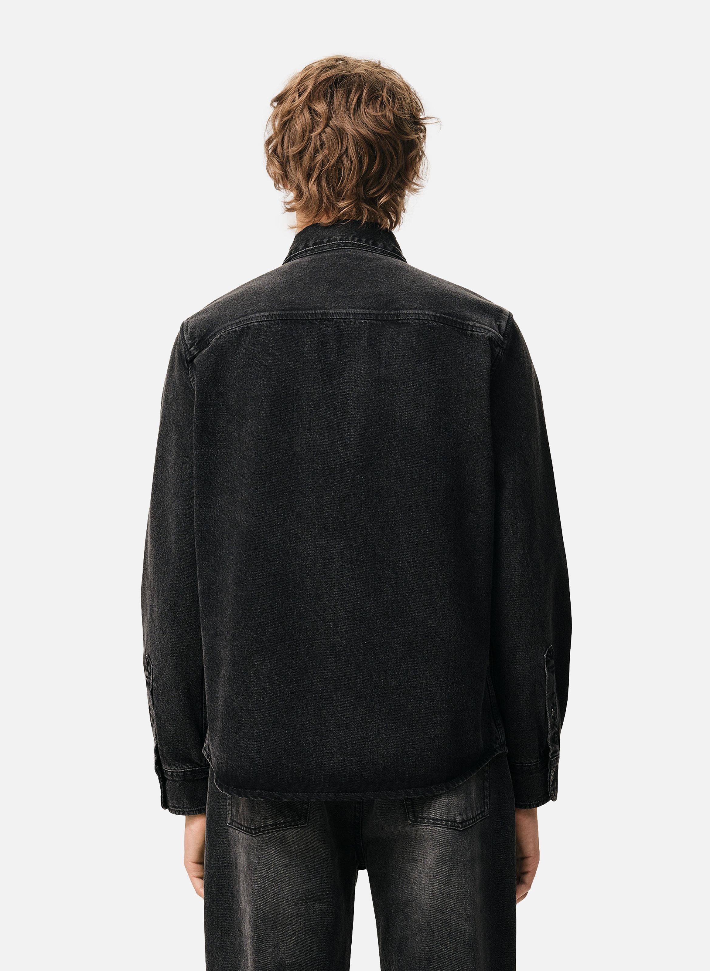 Chemise denim ami de coeur unisexe en coton AMI PARIS Noir