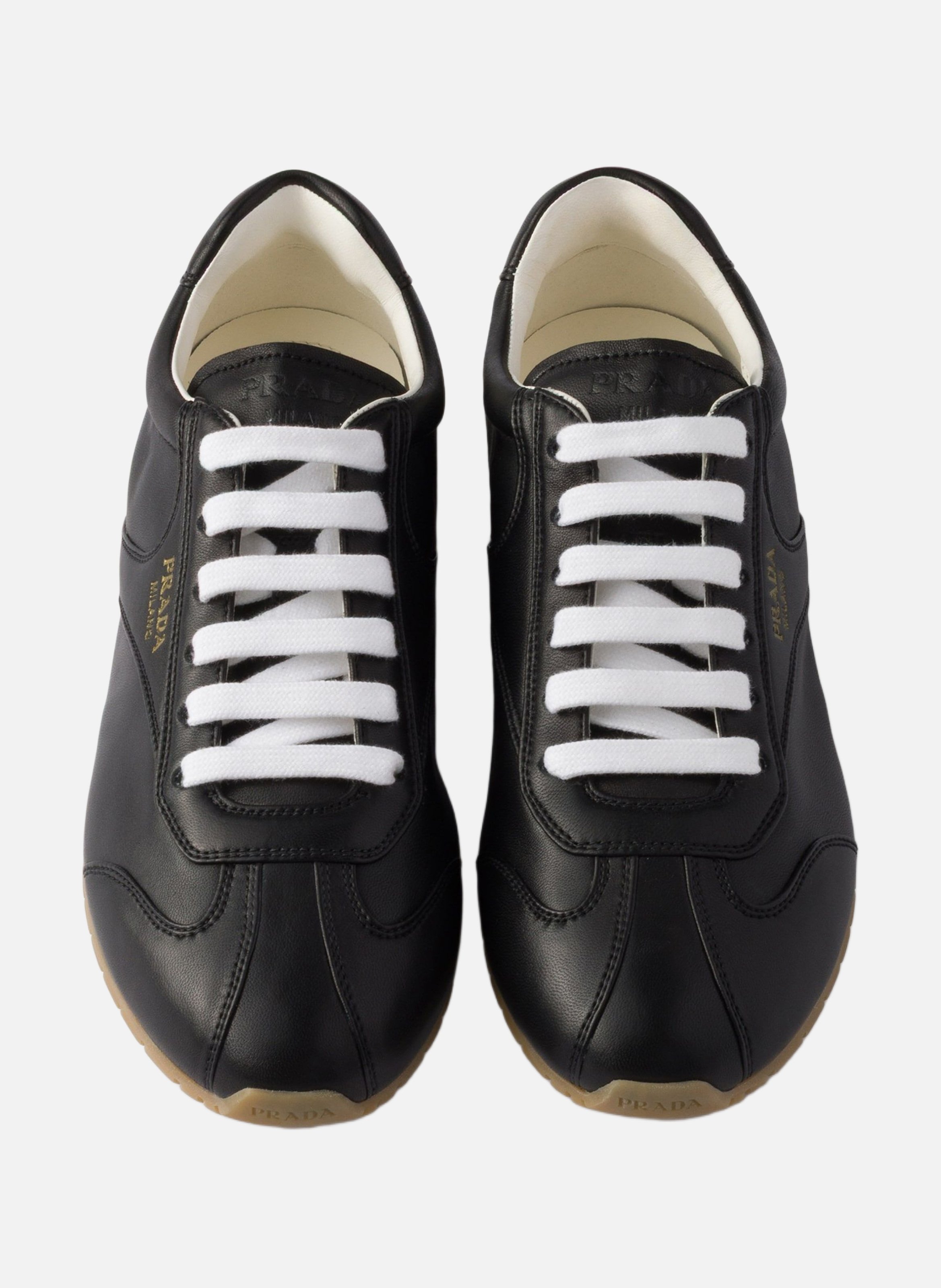 Sneakers en cuir nappa PRADA Noir