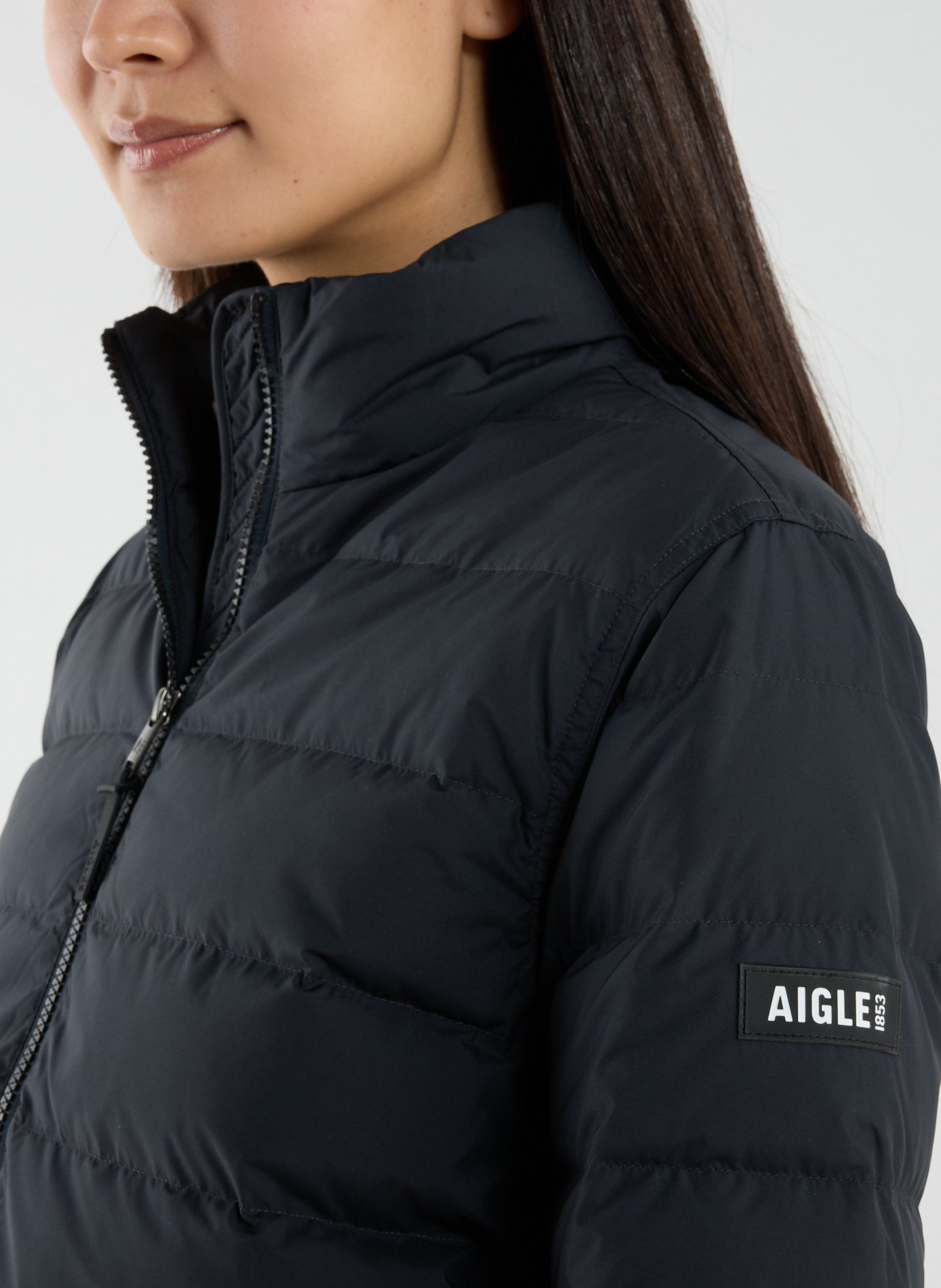 Veste matelassée à col montant AIGLE Noir