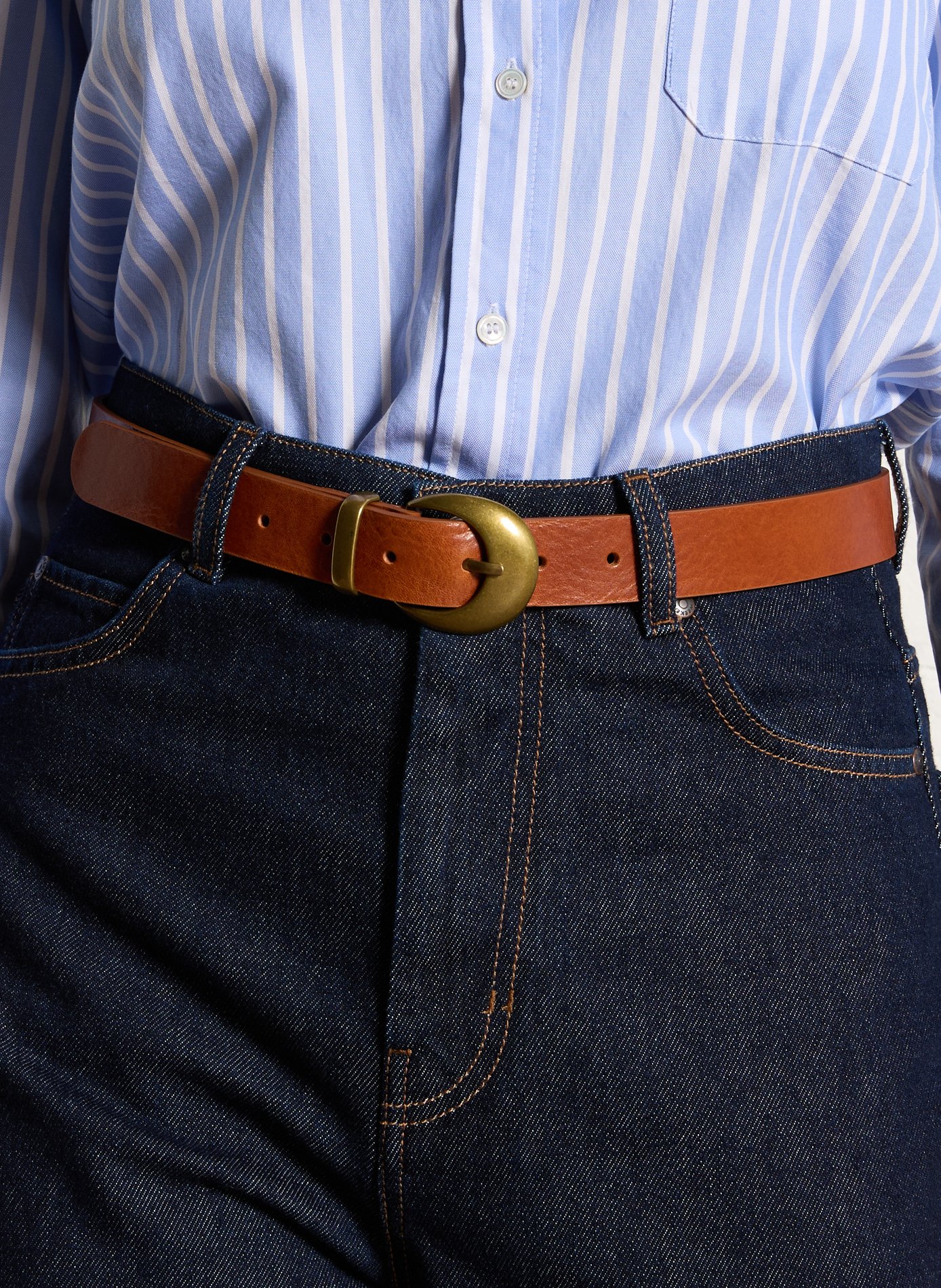 Ceinture en cuir noe MAISON 123 Beige