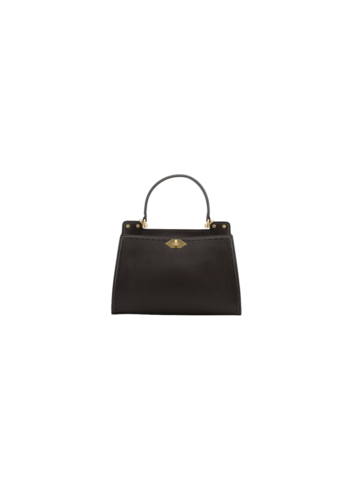 Trianon | sac porté main mm POURCHET Marron