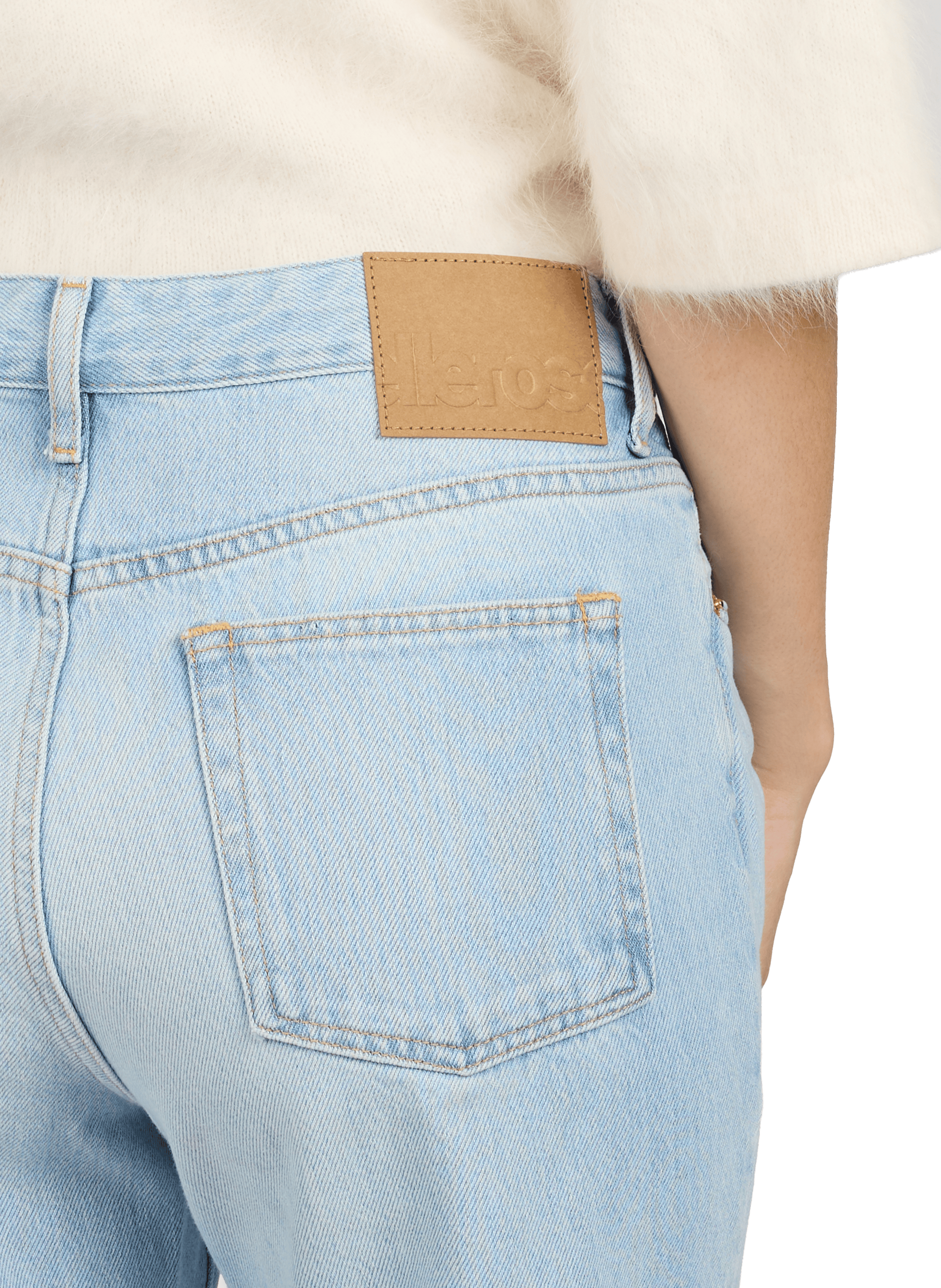 Jean Popeye droit en coton mélangé BELLEROSE Bleu