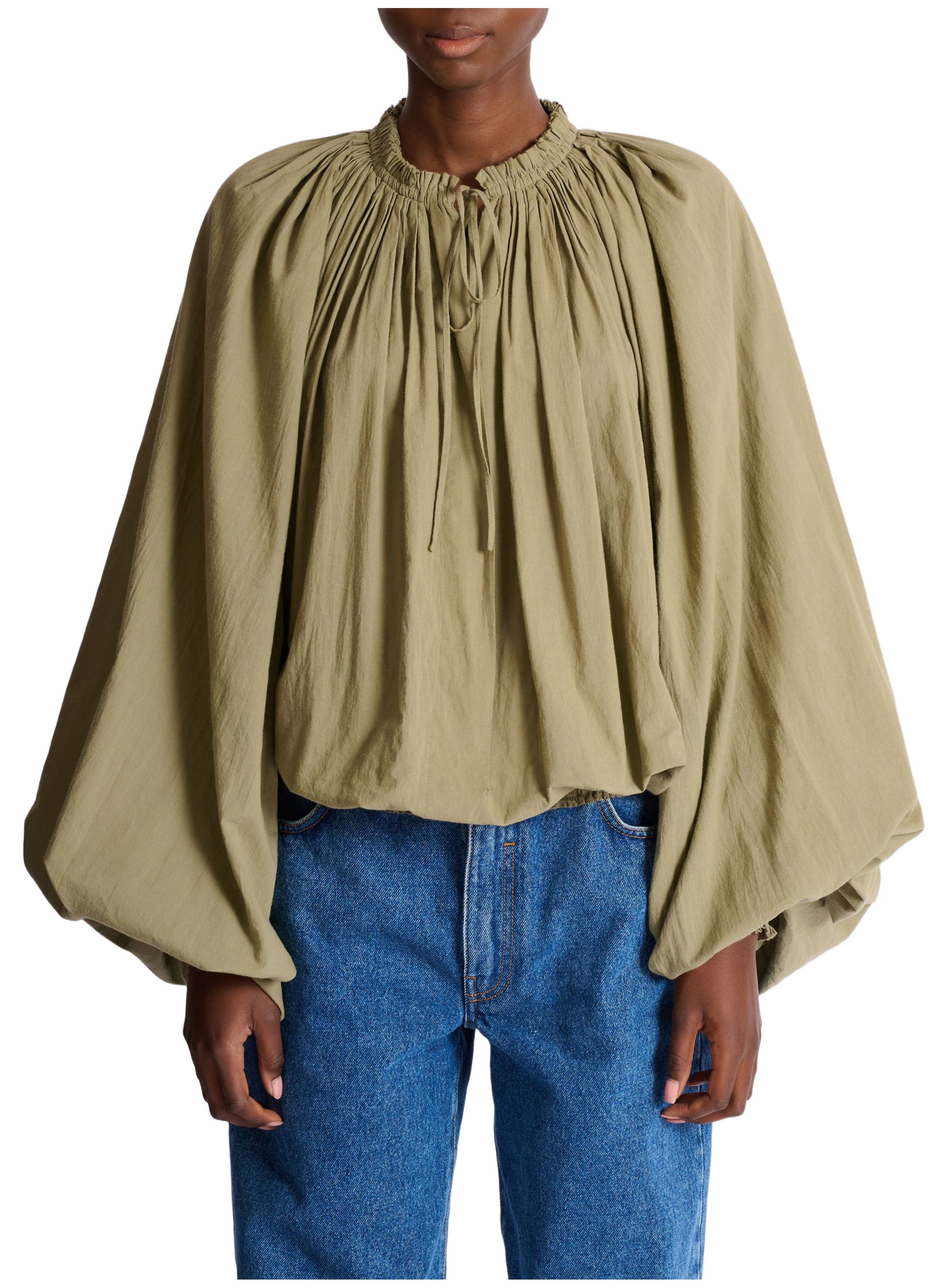 Blouse en coton BALMAIN Vert