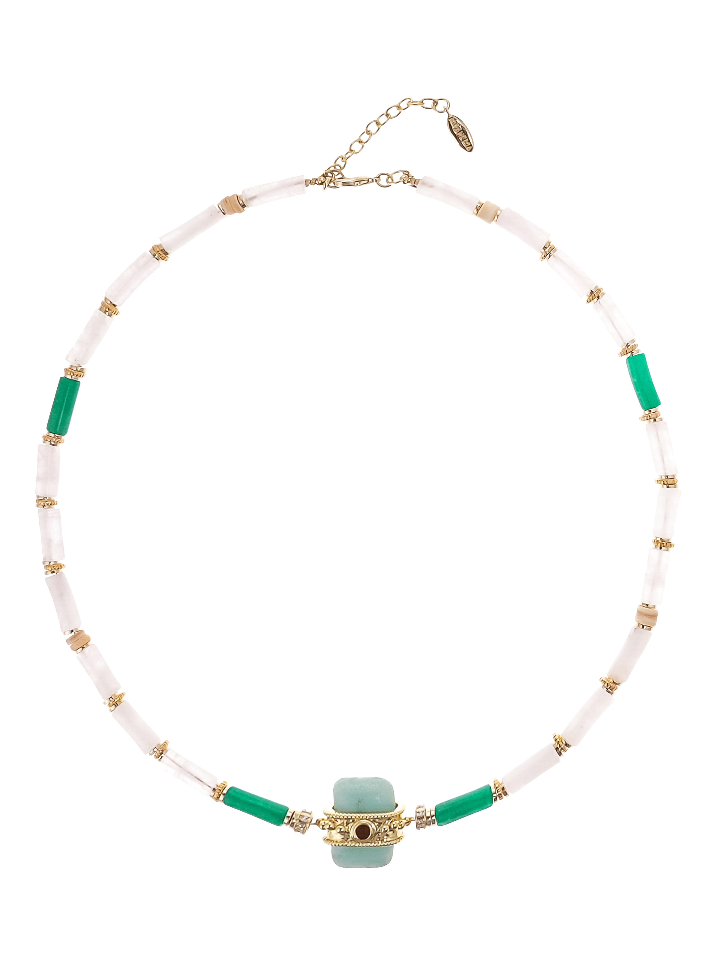 Collier de perles avec pendentif kombou HIPANEMA Vert