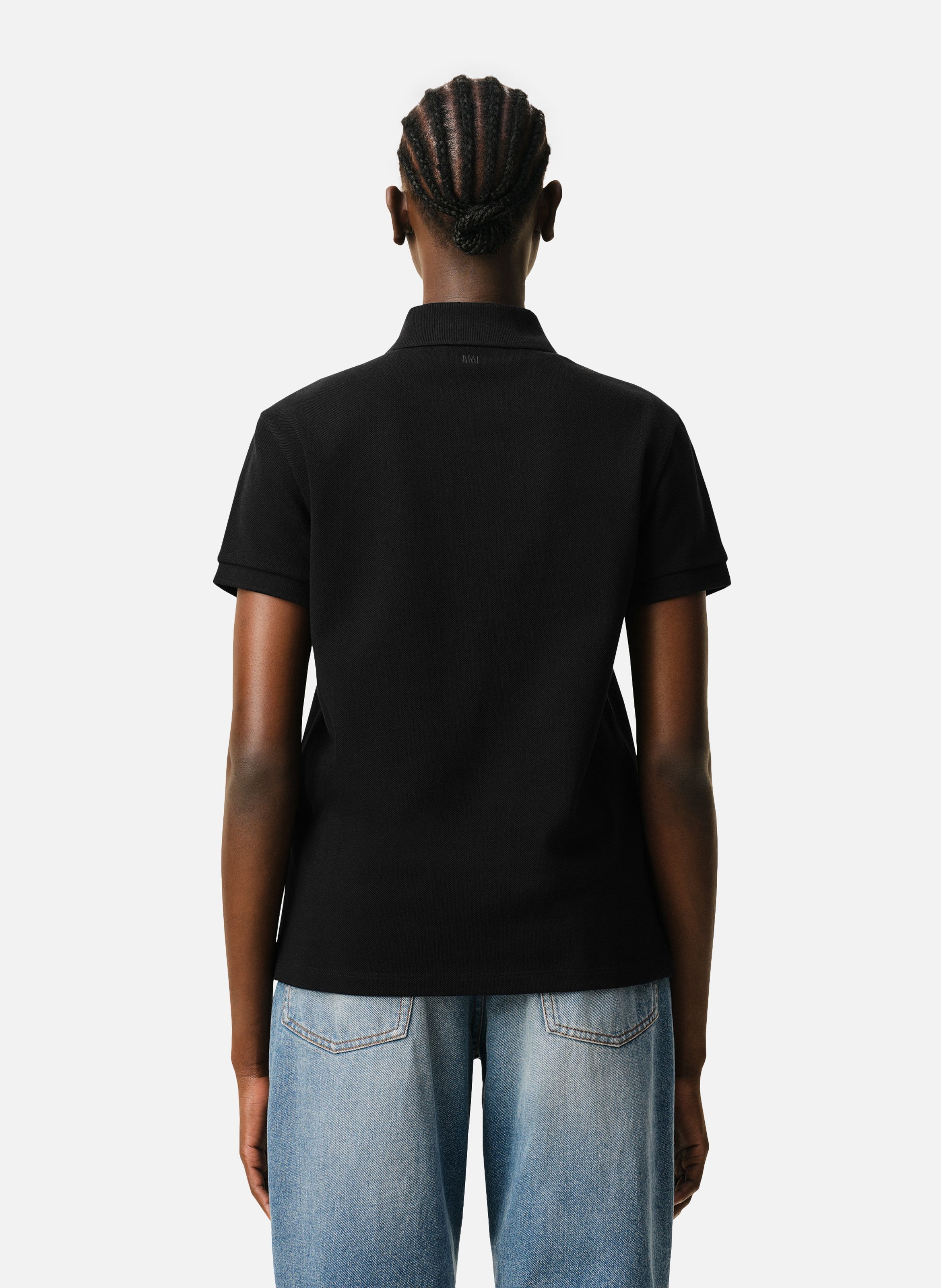 Polo Ami de Coeur unisexe Noir