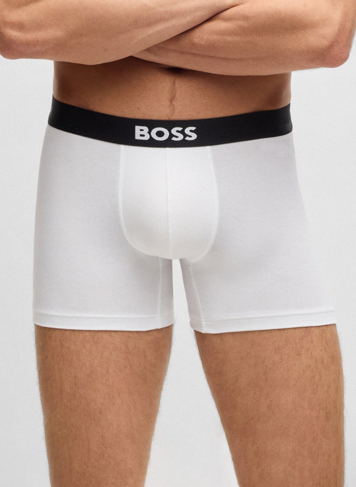 Lot de trois boxers en coton BOSS Blanc