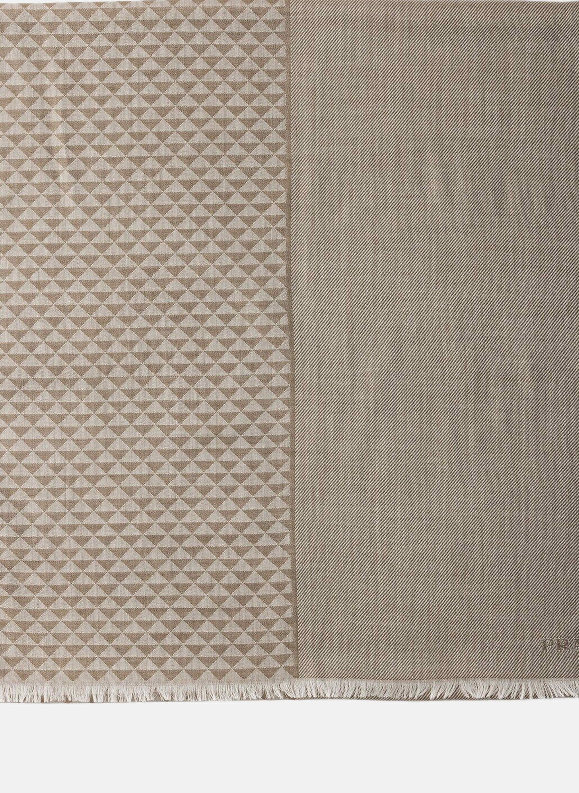 Écharpe en cachemire, laine et soie PRADA Vert