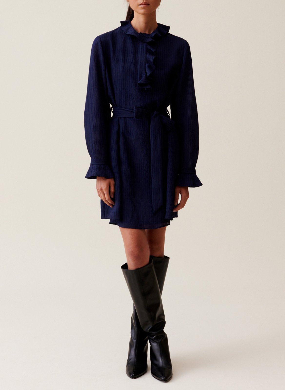 Robe courte à rayures CLAUDIE PIERLOT Bleu