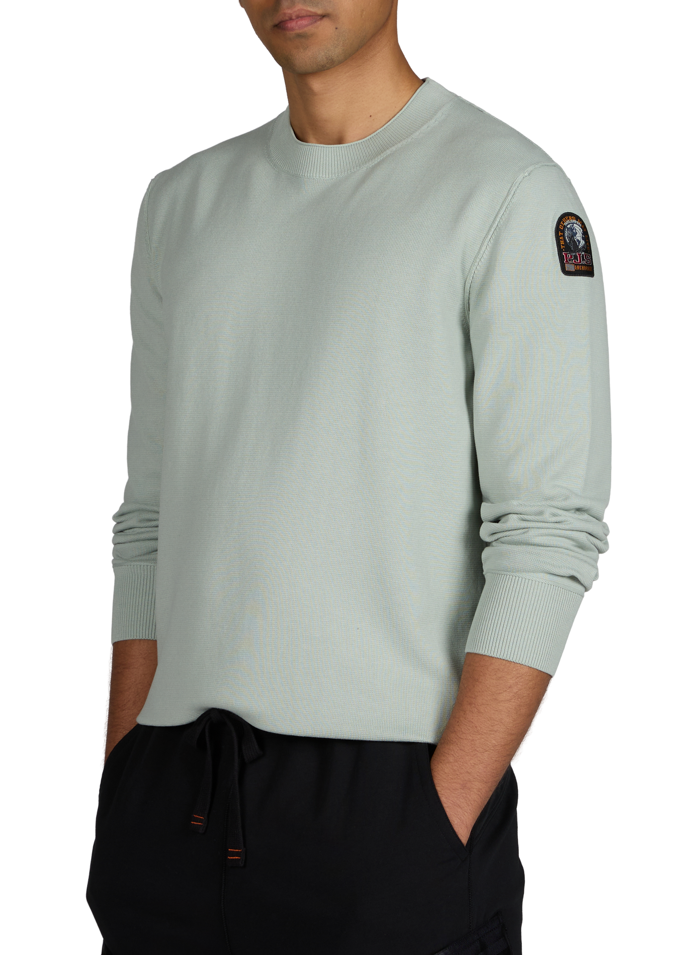 Ribbed Cotton Blend Sweater PARAJUMPERS Grey