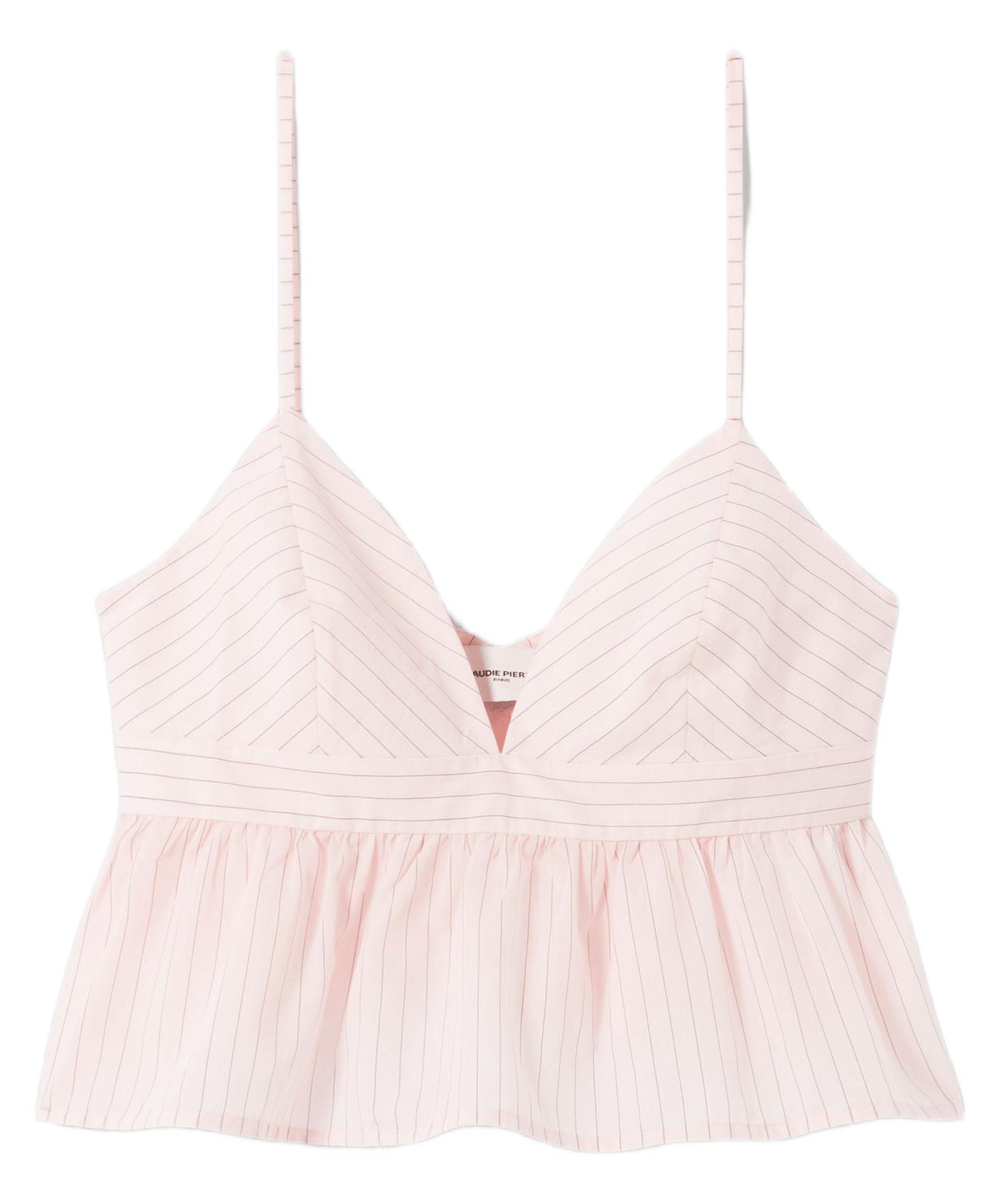 Top sans manches à rayures CLAUDIE PIERLOT Rose