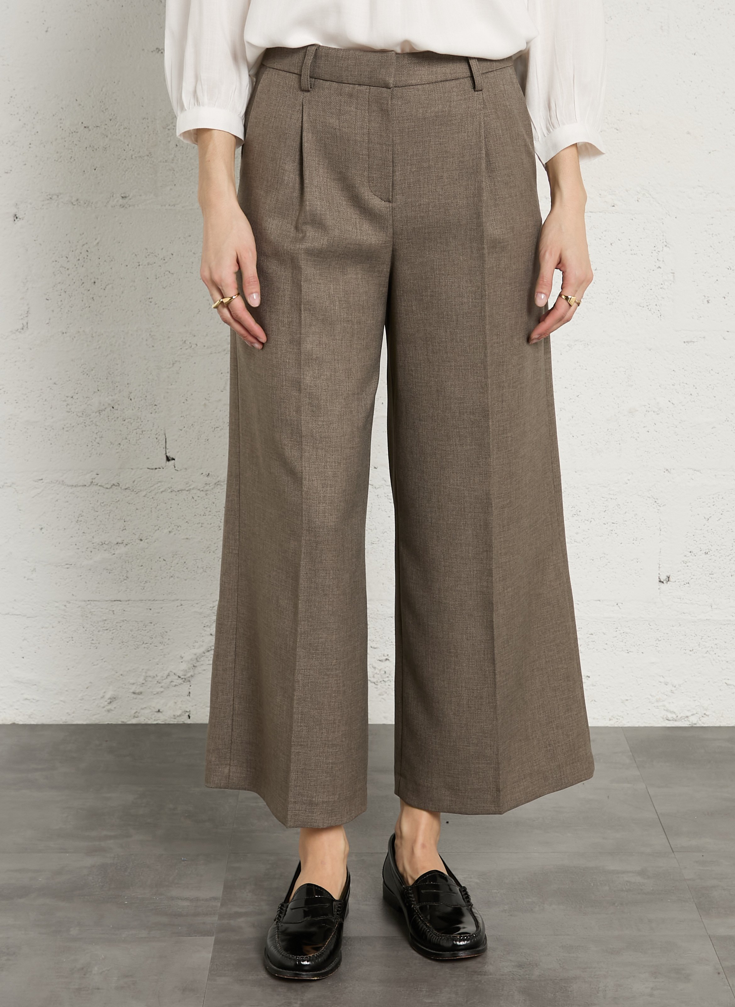 Pantalon large à pinces timeo MAISON 123 Gris