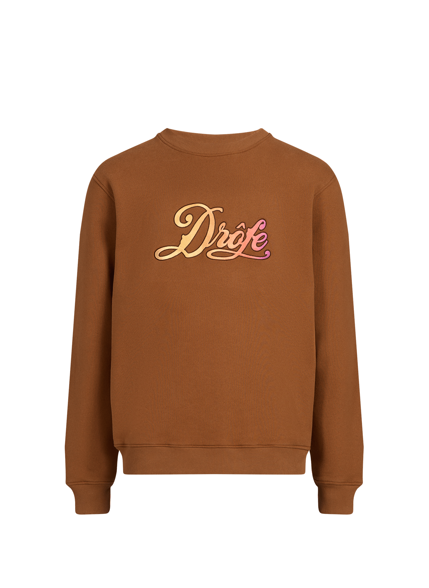 Cotton logo sweatshirt DROLE DE MONSIEUR Brown