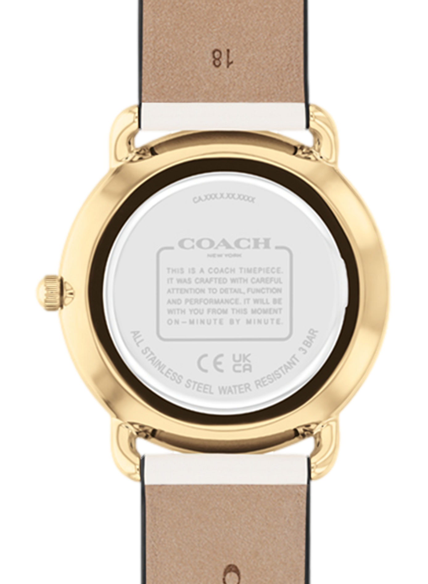 Montre quartz Elliot en cuir COACH MONTRES Blanc