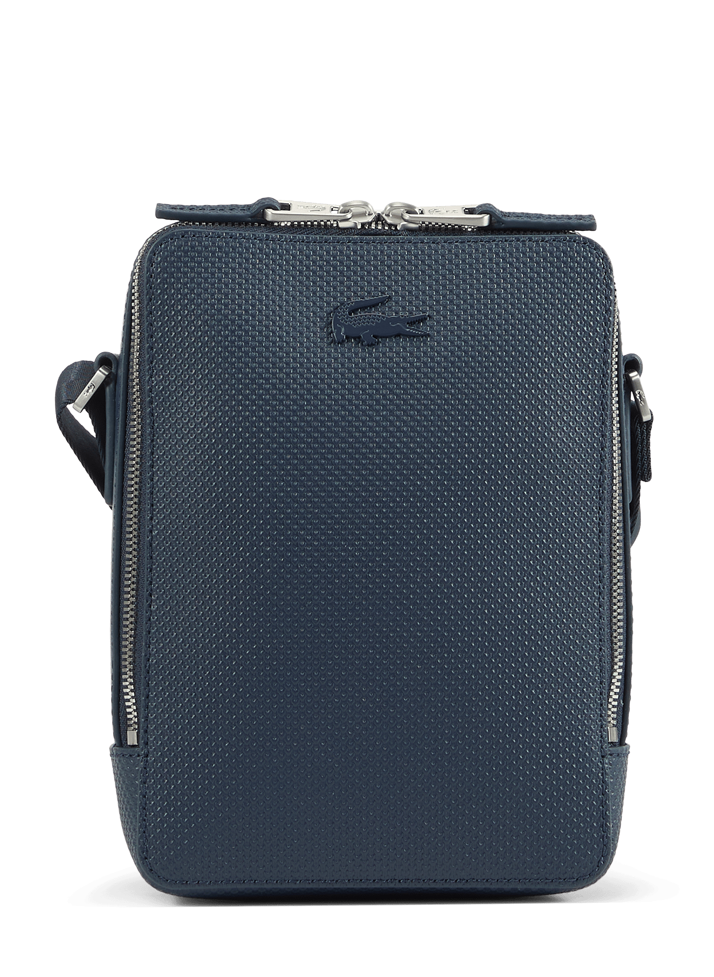 Leather bag LACOSTE Blue