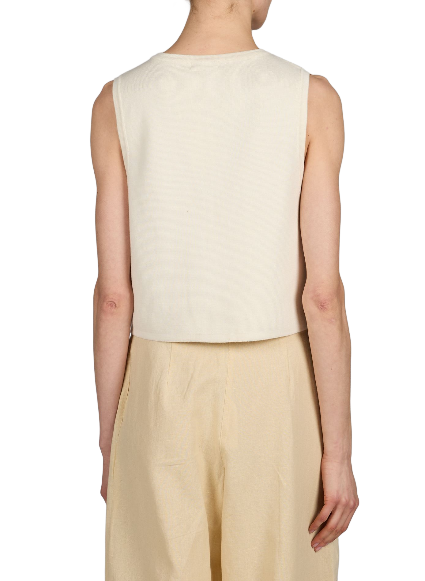 Sleeveless Cardigan Ibinka LOUISE MISHA White