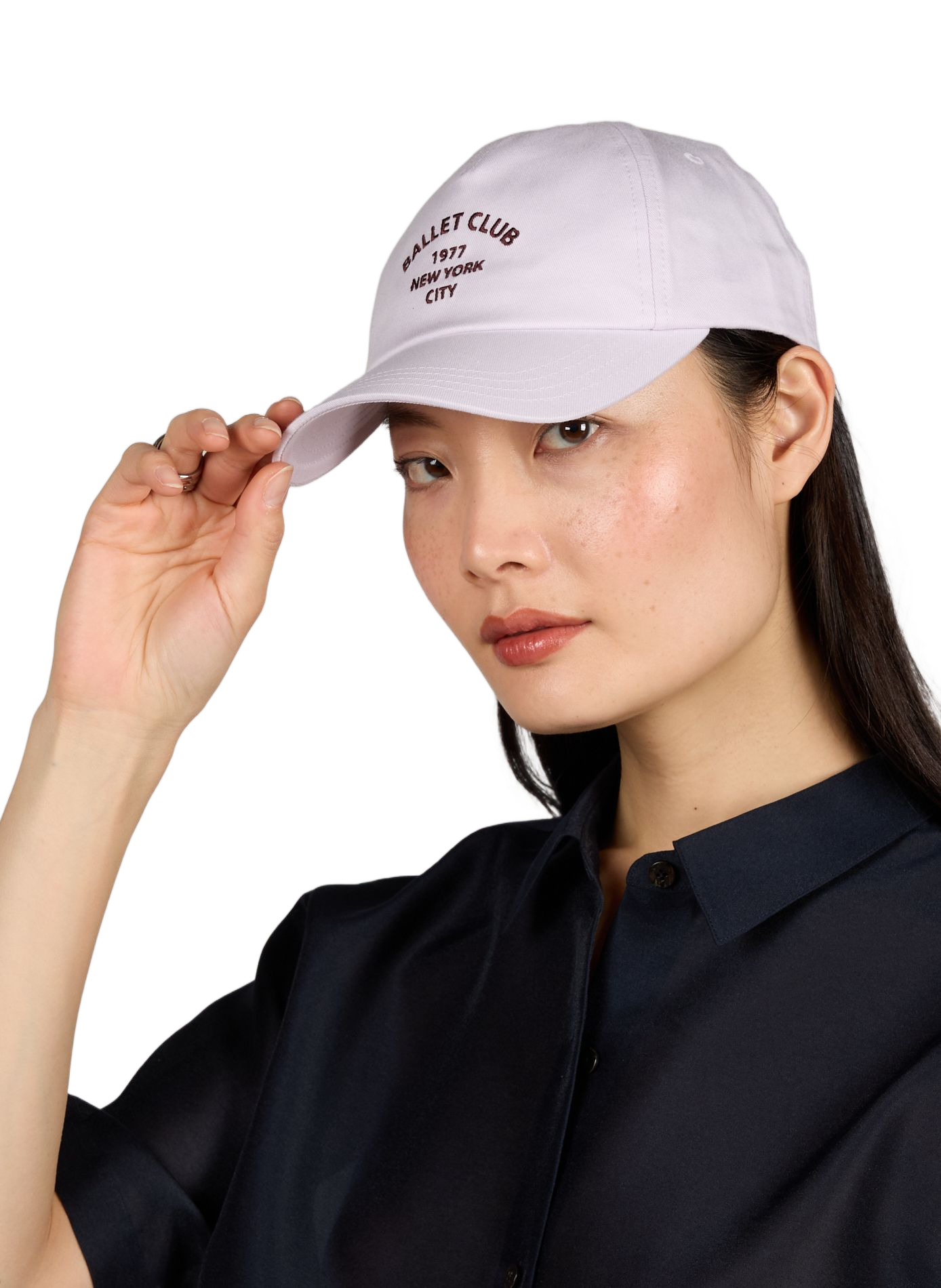 Casquette brodée en coton BOSS Violet