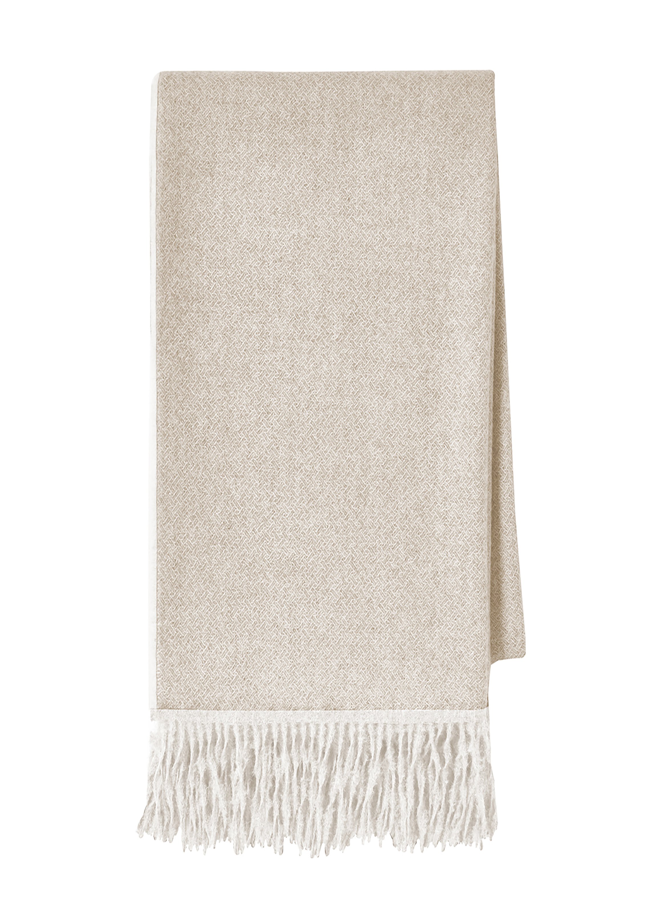 Plaid uni en alpaga, nomade ALEXANDRE TURPAULT Blanc